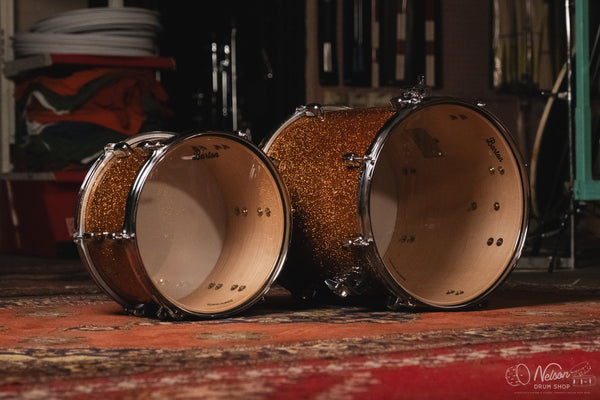 Barton Drum Co. 'Landrum' in Gold Sparkle - 14x20, 7x12, 14x14