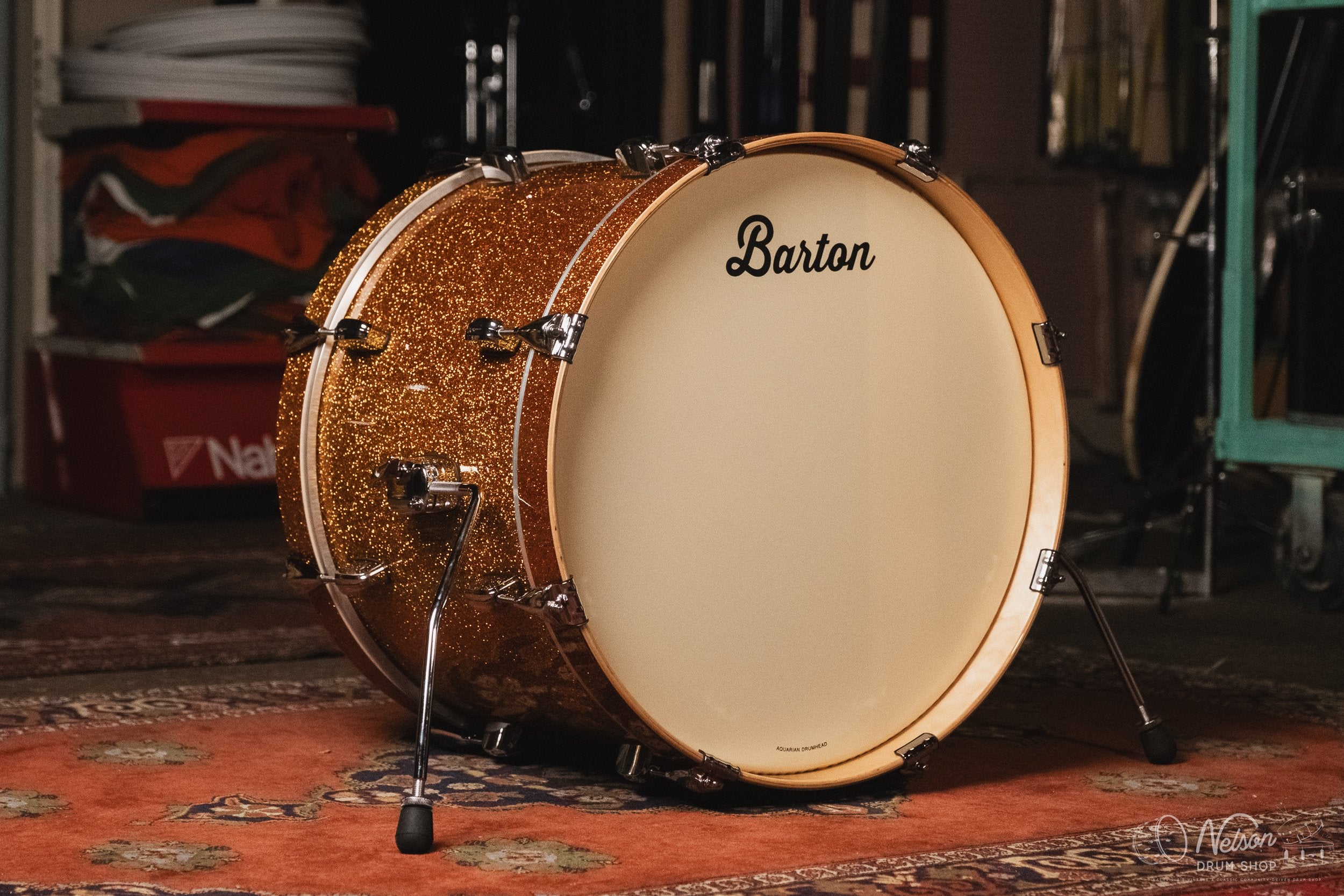 Barton Drum Co. 'Landrum' in Gold Sparkle - 14x20, 7x12, 14x14