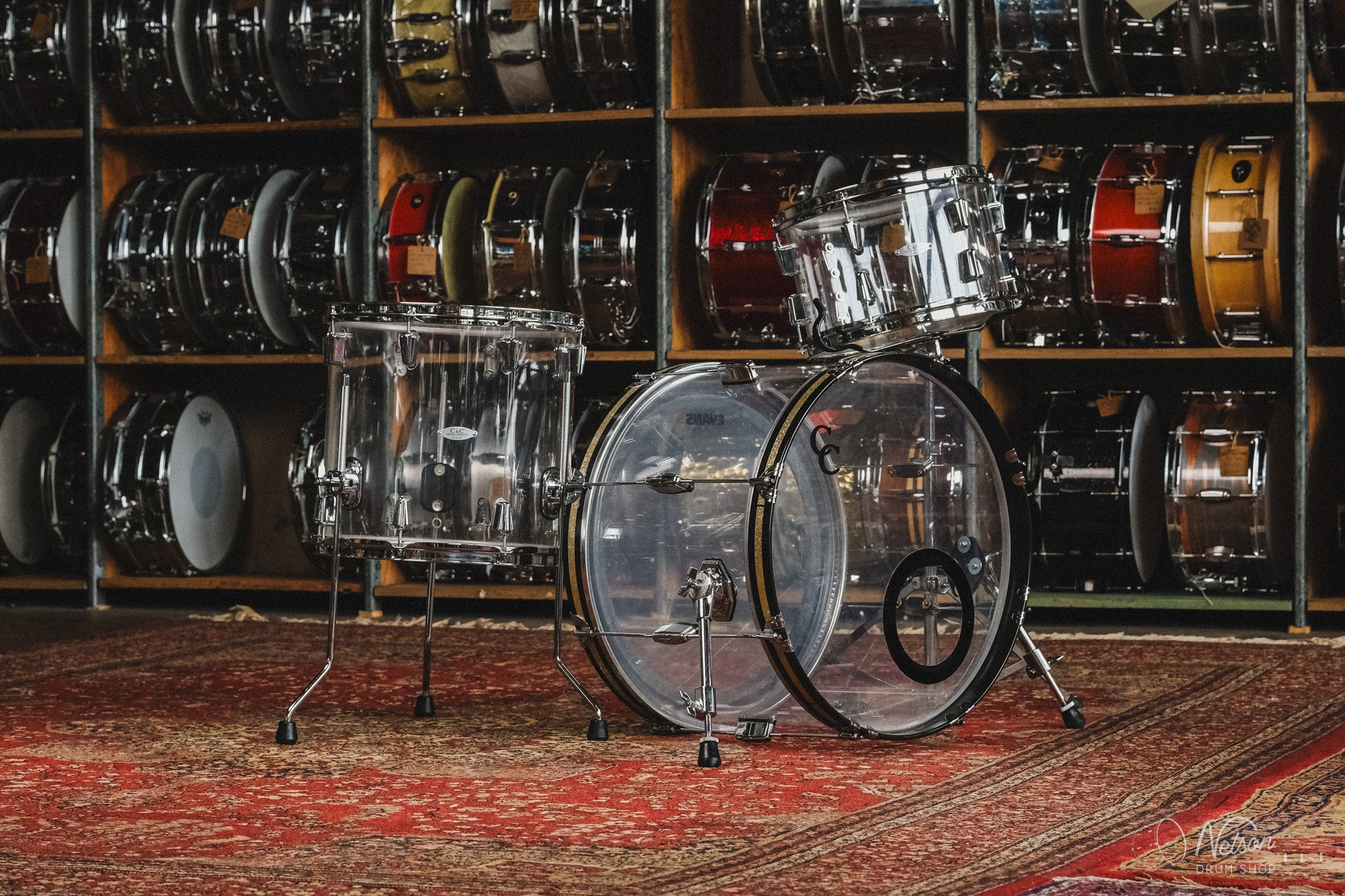 Used C&C Acrylic Drum Kit - 8x12, 13x14, 14x20