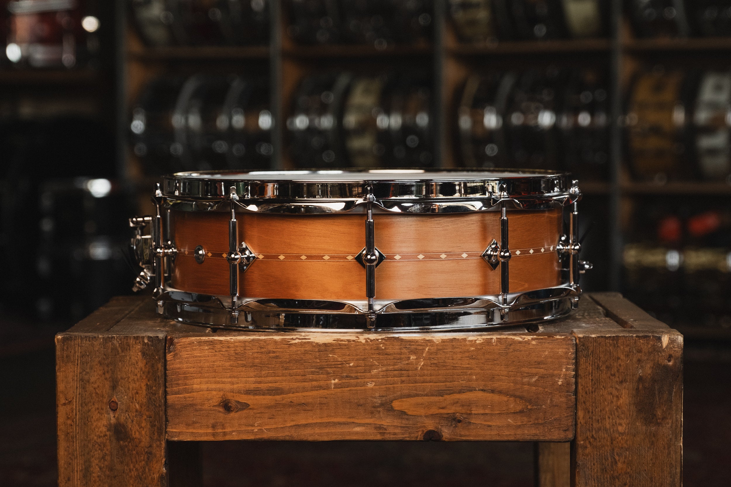 Craviotto Mahogany w/ Cherry Inlay in Oil Finish - 4.5x14