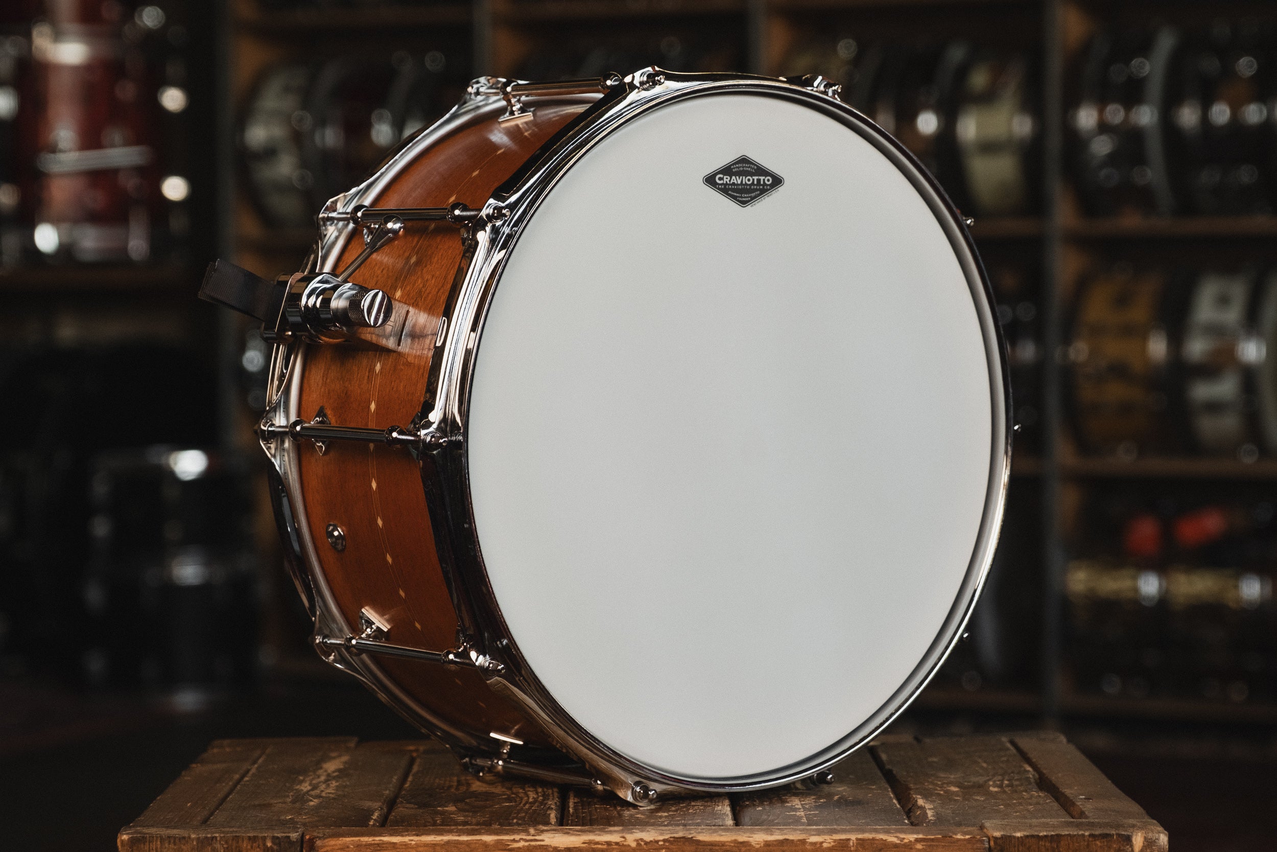 Craviotto Mahogany w/Cherry Inlay in Oil Finish - 6.5x14