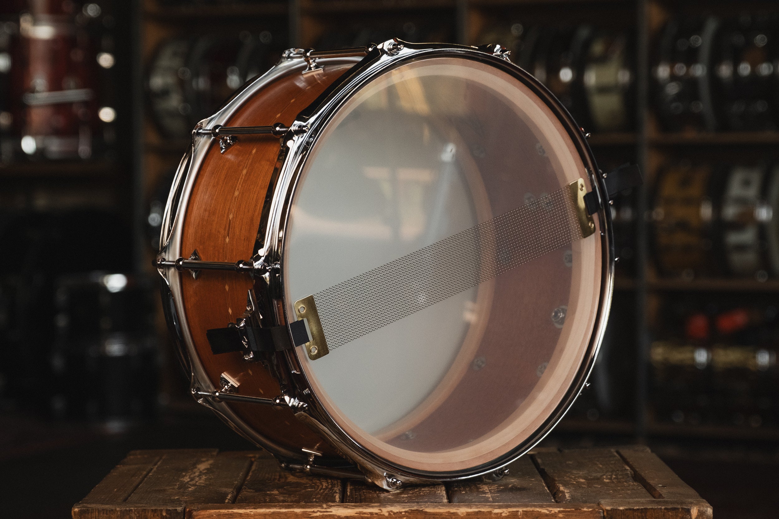 Craviotto Mahogany w/Cherry Inlay in Oil Finish - 6.5x14