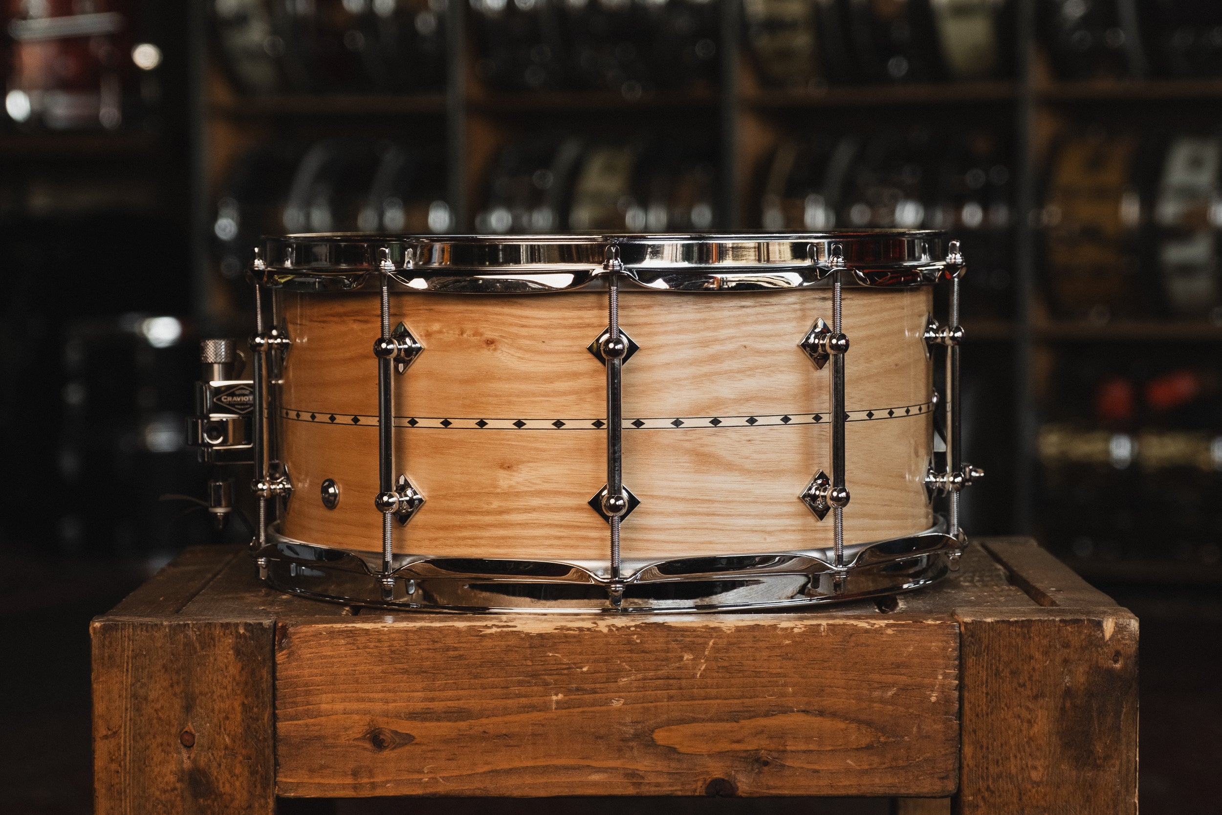 Craviotto Ash w/ Maple Inlay in Oil Finish - 6.5x14