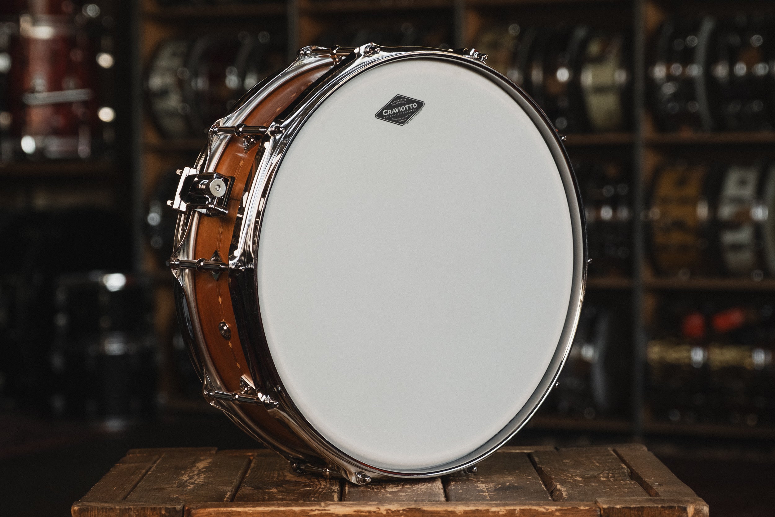 Craviotto Mahogany w/ Cherry Inlay in Oil Finish - 4.5x14