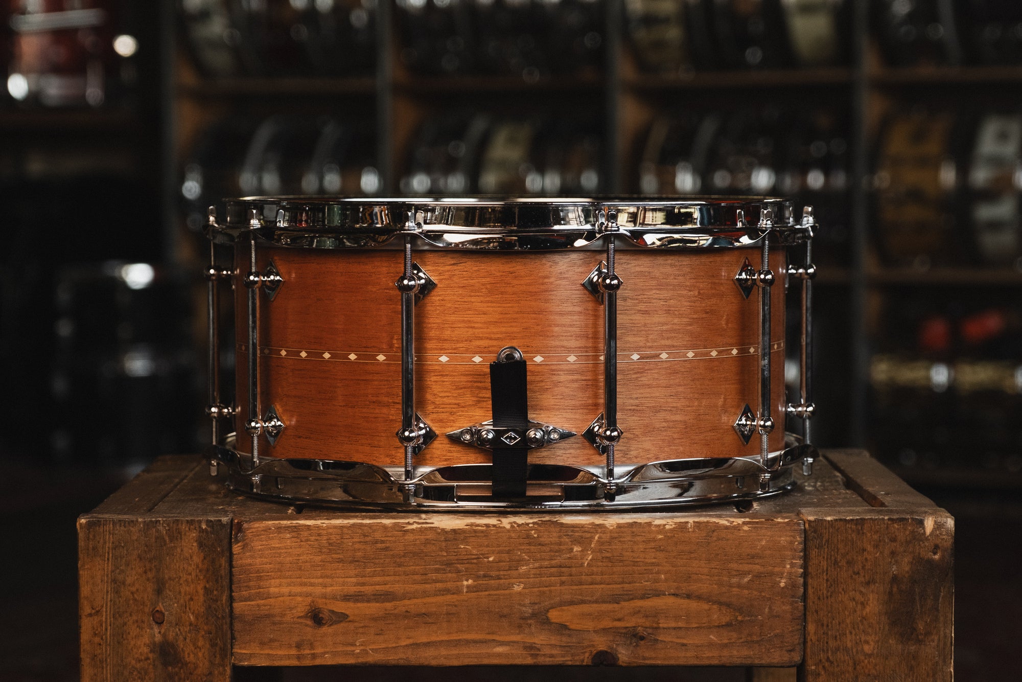 Craviotto Mahogany w/Cherry Inlay in Oil Finish - 6.5x14