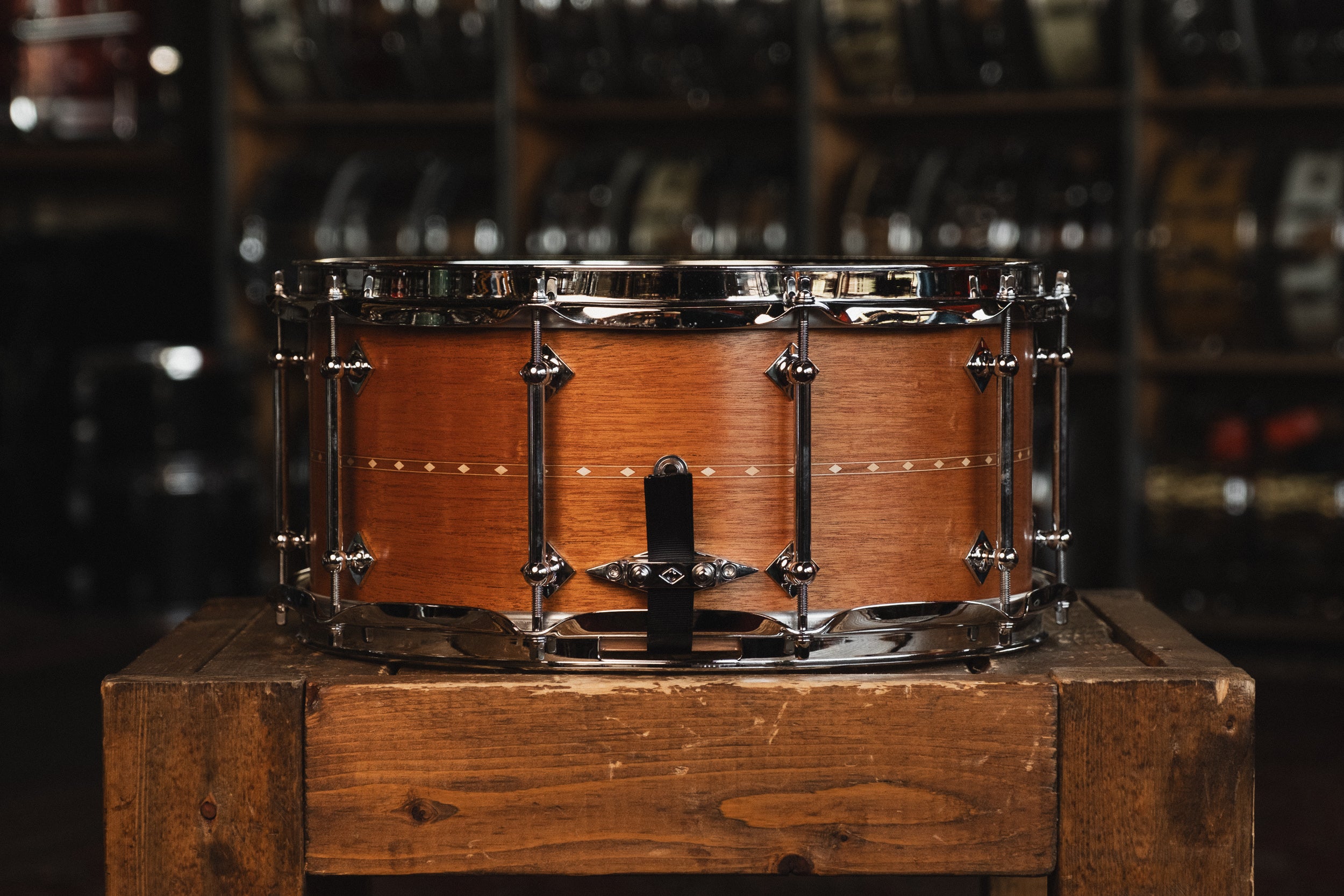 Craviotto Mahogany w/Cherry Inlay in Oil Finish - 6.5x14