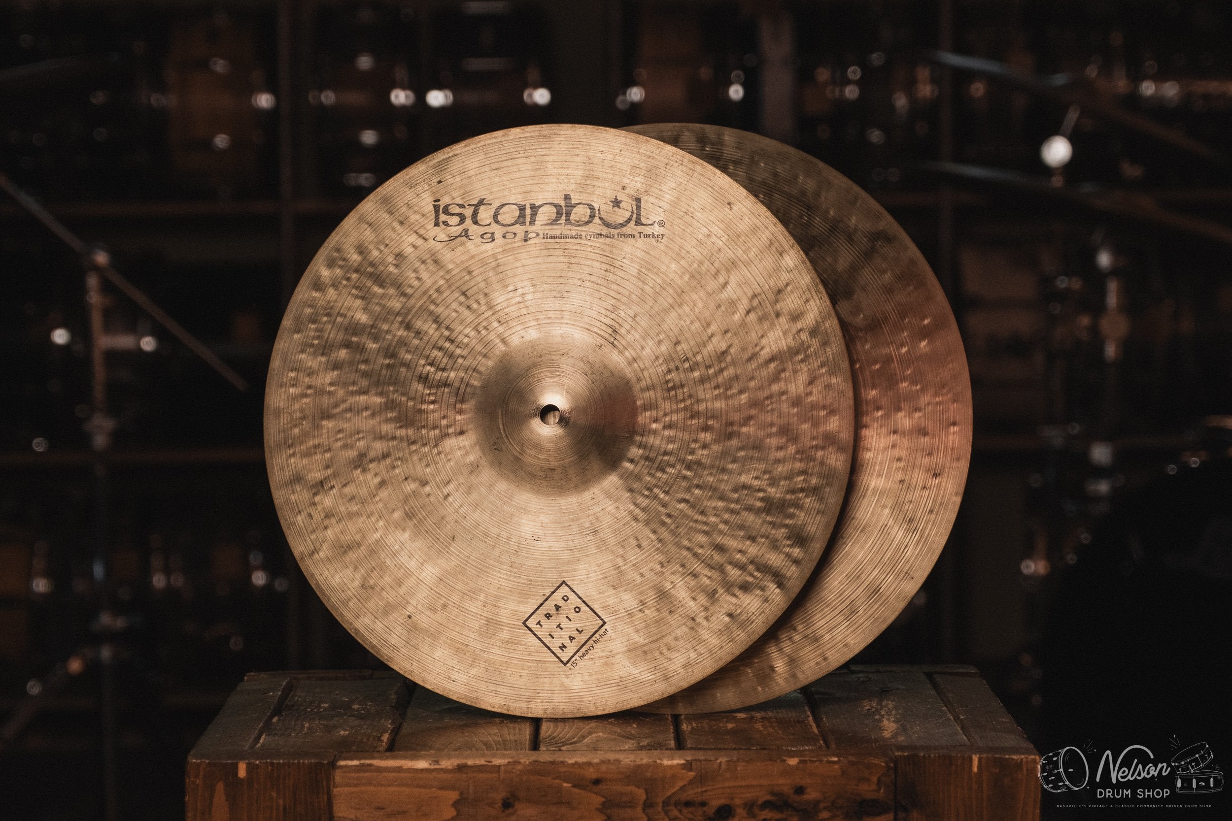 Used Istanbul Agop Traditional Heavy Hi-Hats - 15"