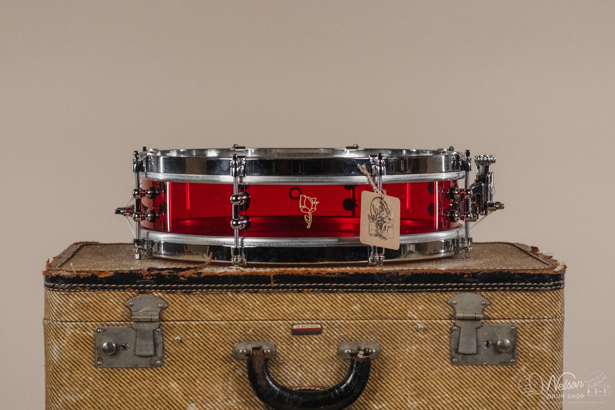 Franklin Drum Co. Limited Edition Acrylic in Red - 3.5x14