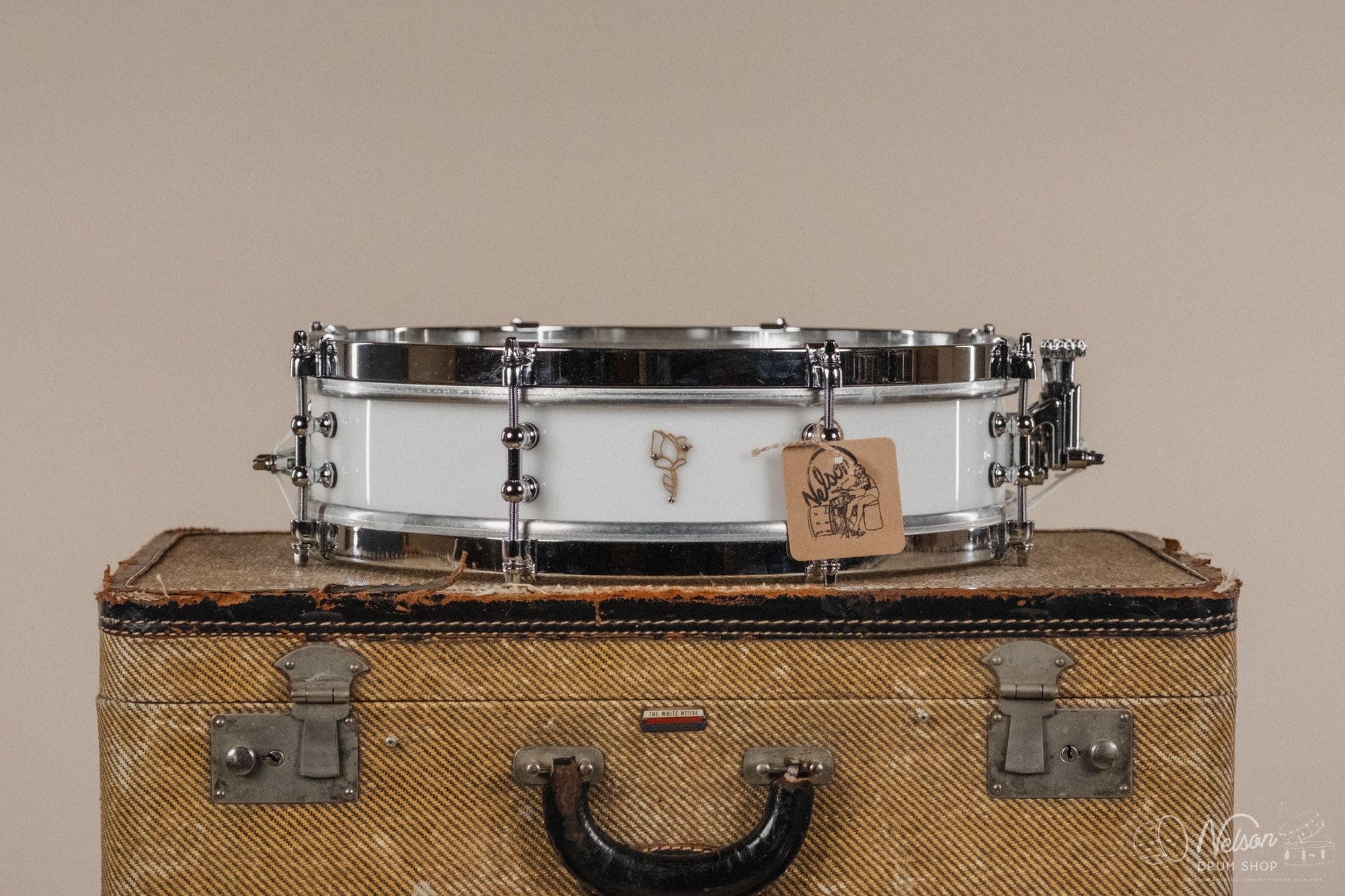 Franklin Drum Co. Limited Edition Acrylic in White - 3.5x14