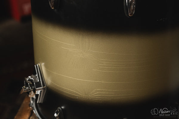 Used Gretsch 'Broadkaster' Floor Tom in Black & Gold Duco - 16x16