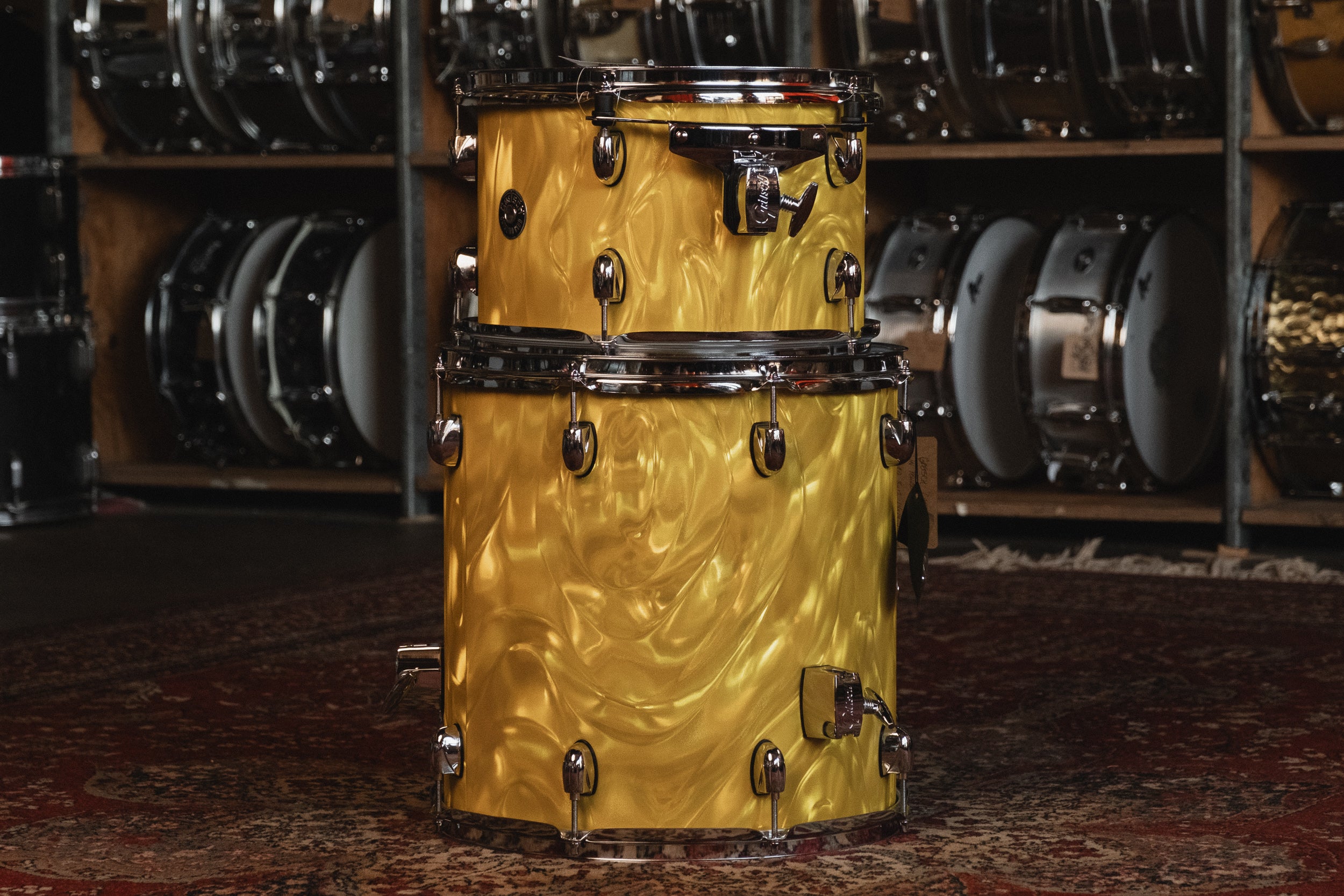 Gretsch Catalina Club in Yellow Satin Flame - 14x20, 14x14, 8x12, 5.5x14 Snare