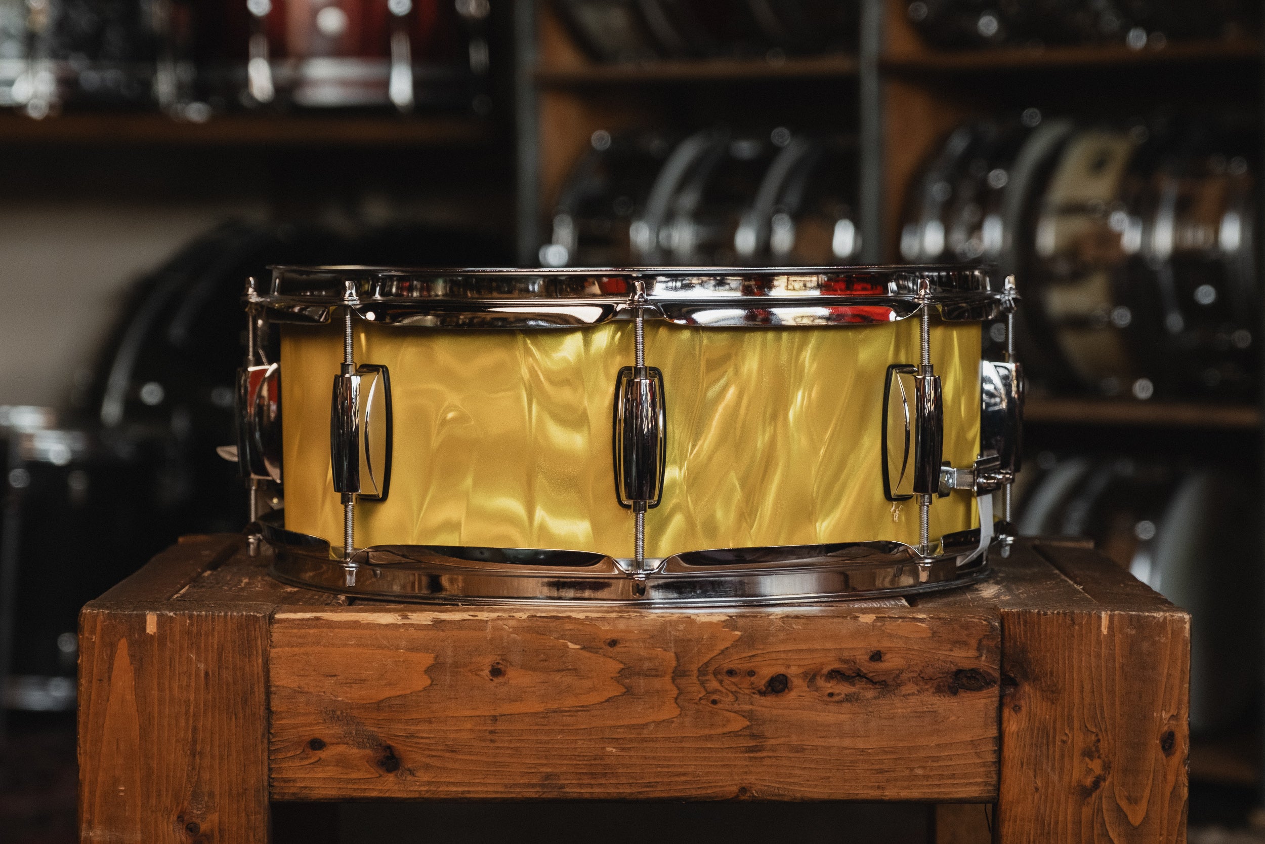 Gretsch Catalina Club in Yellow Satin Flame - 14x20, 14x14, 8x12, 5.5x14 Snare