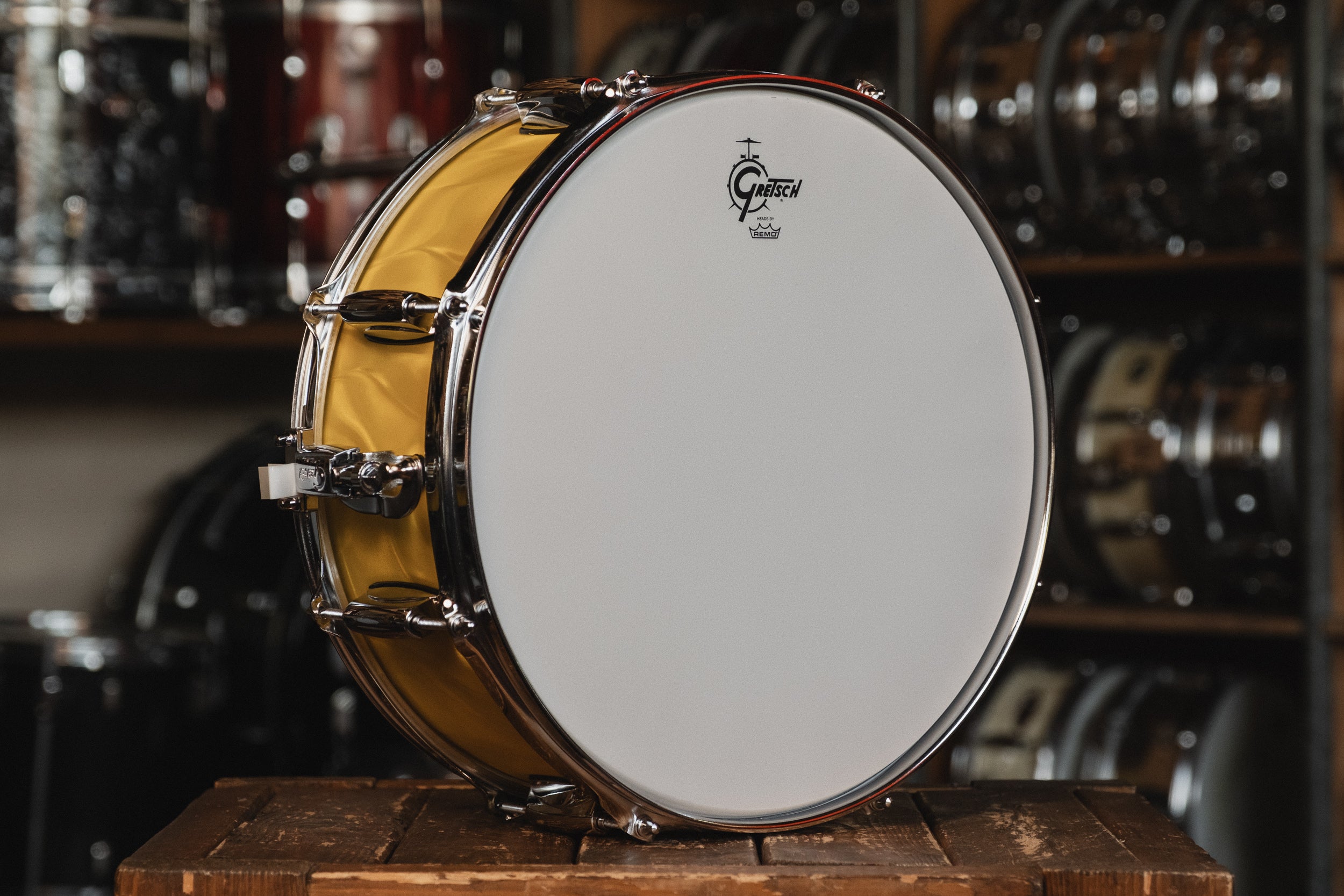 Gretsch Catalina Club in Yellow Satin Flame - 14x20, 14x14, 8x12, 5.5x14 Snare