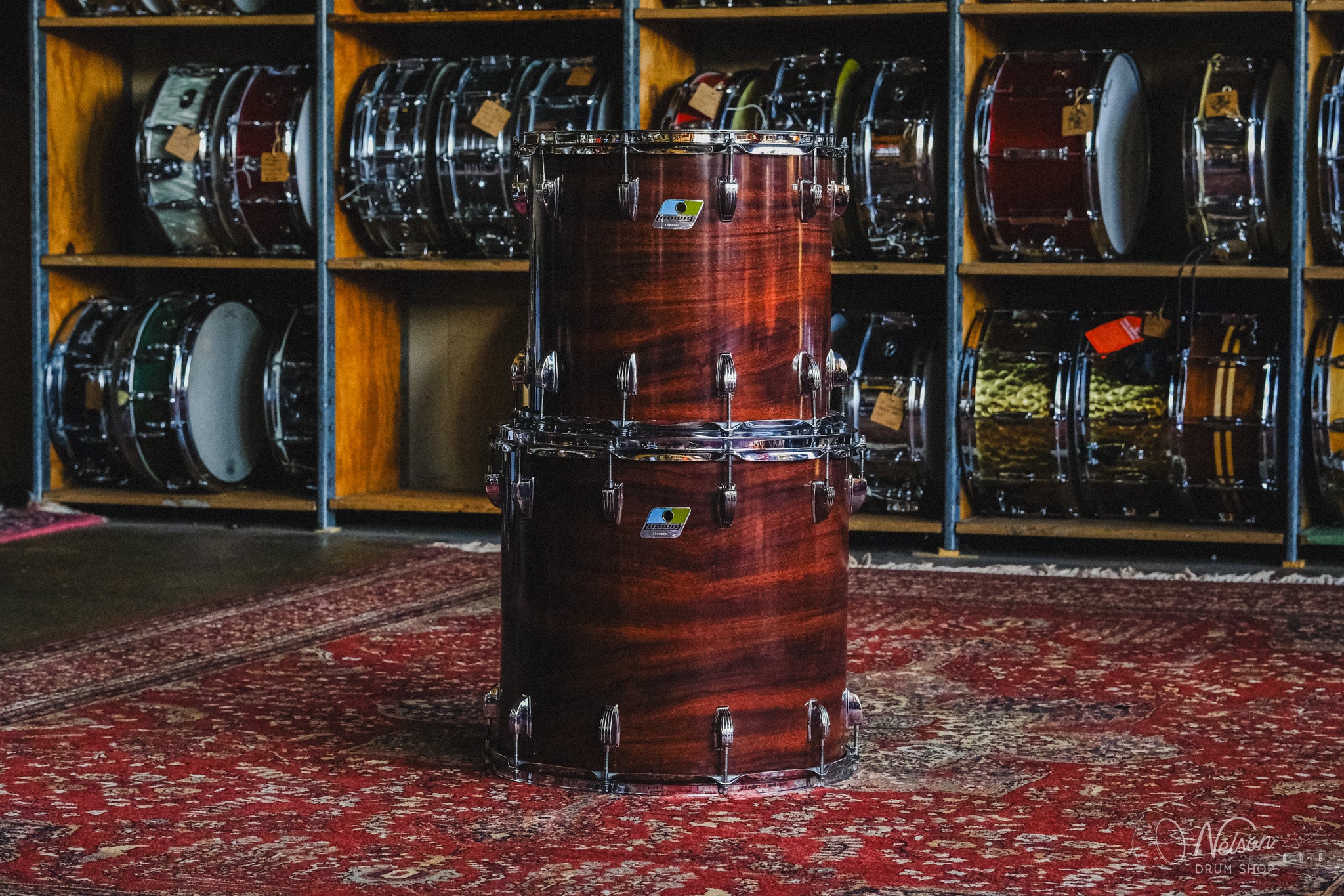 1970s Ludwig Octaplus in Mahogany Cortex - 16x24, 9x6, 9x8, 9x10, 11x12, 12x13, 13x14, 14x15, 15x16, 16x18