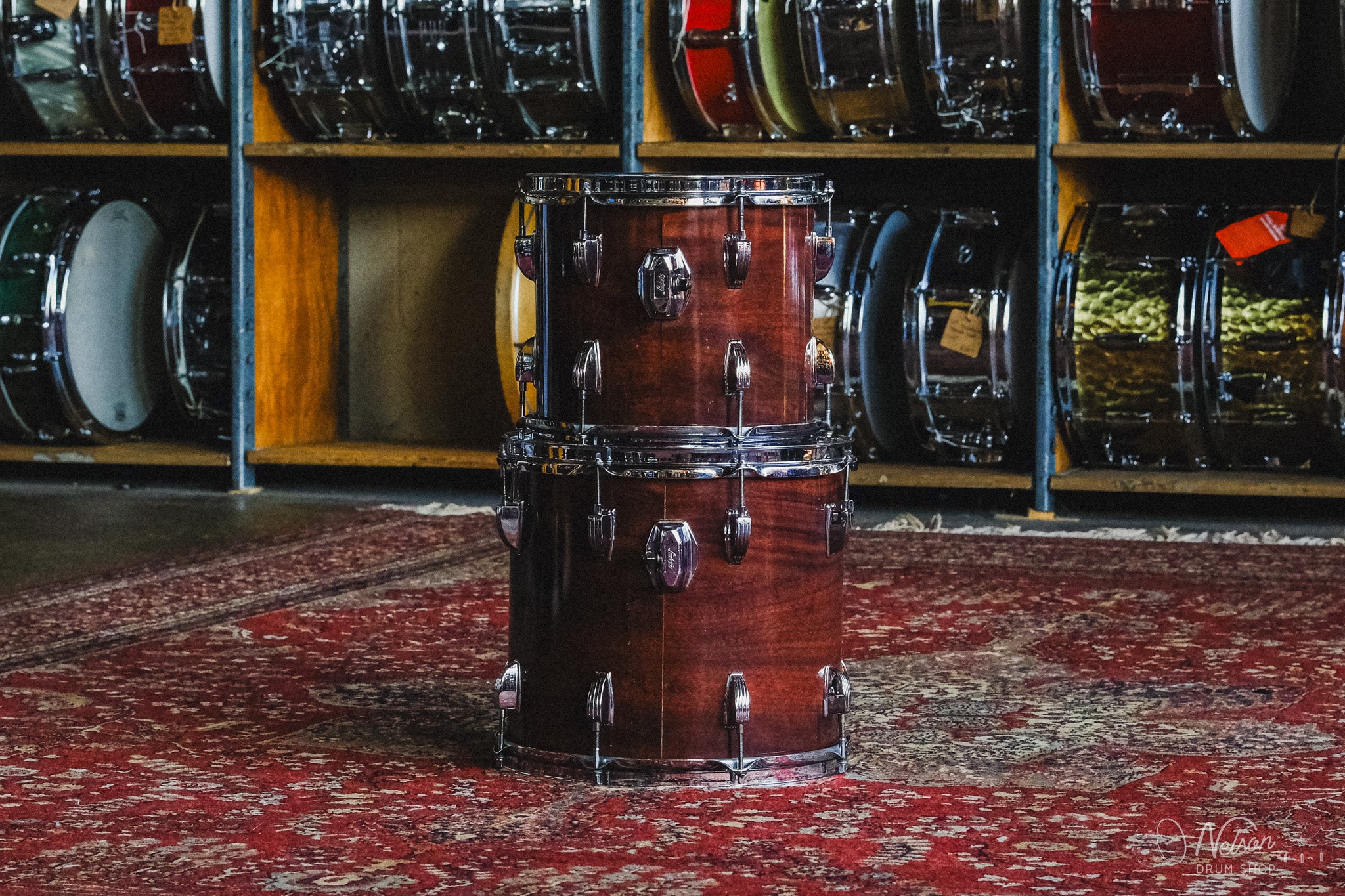 1970s Ludwig Octaplus in Mahogany Cortex - 16x24, 9x6, 9x8, 9x10, 11x12, 12x13, 13x14, 14x15, 15x16, 16x18