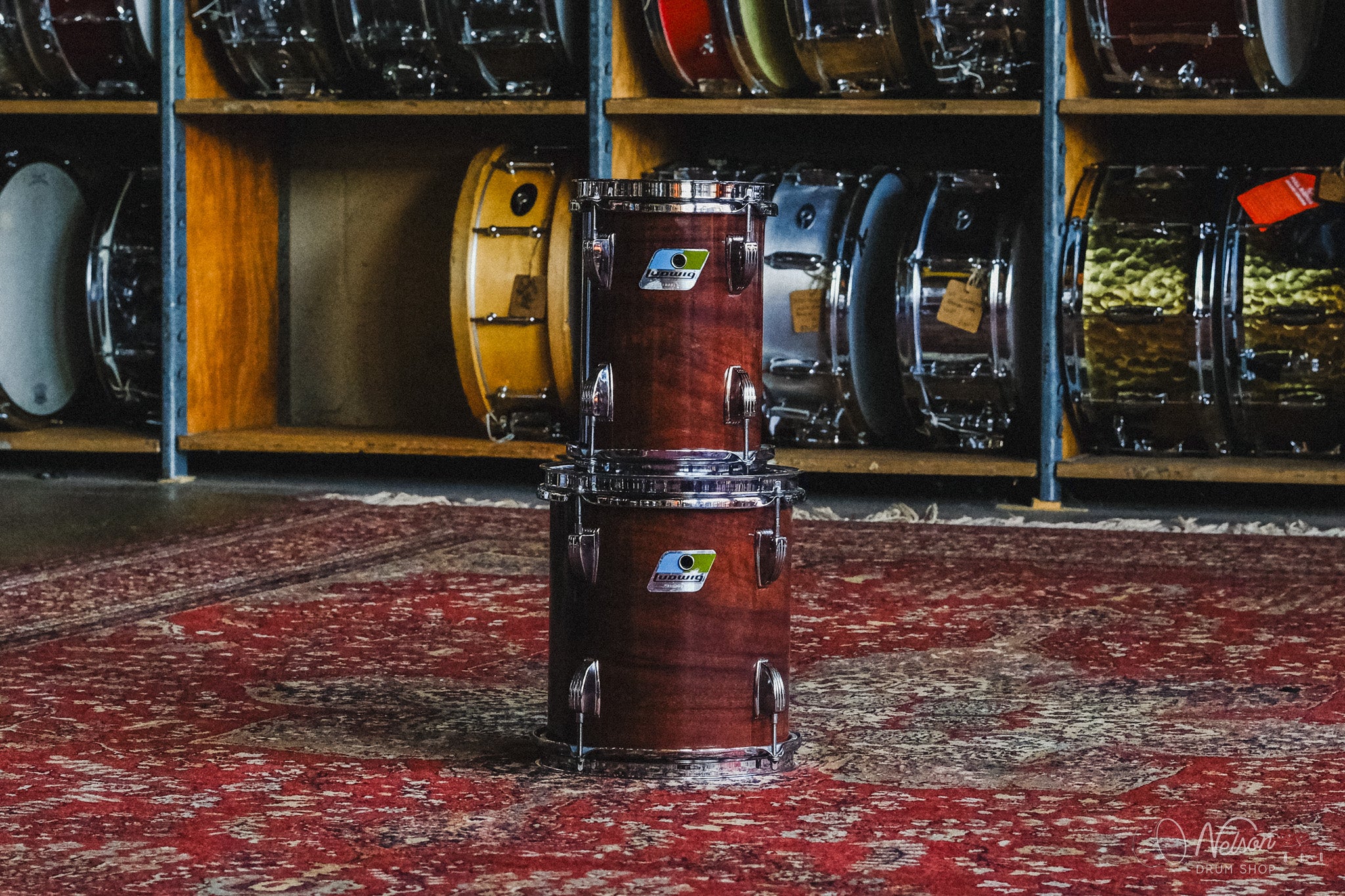 1970s Ludwig Octaplus in Mahogany Cortex - 16x24, 9x6, 9x8, 9x10, 11x12, 12x13, 13x14, 14x15, 15x16, 16x18