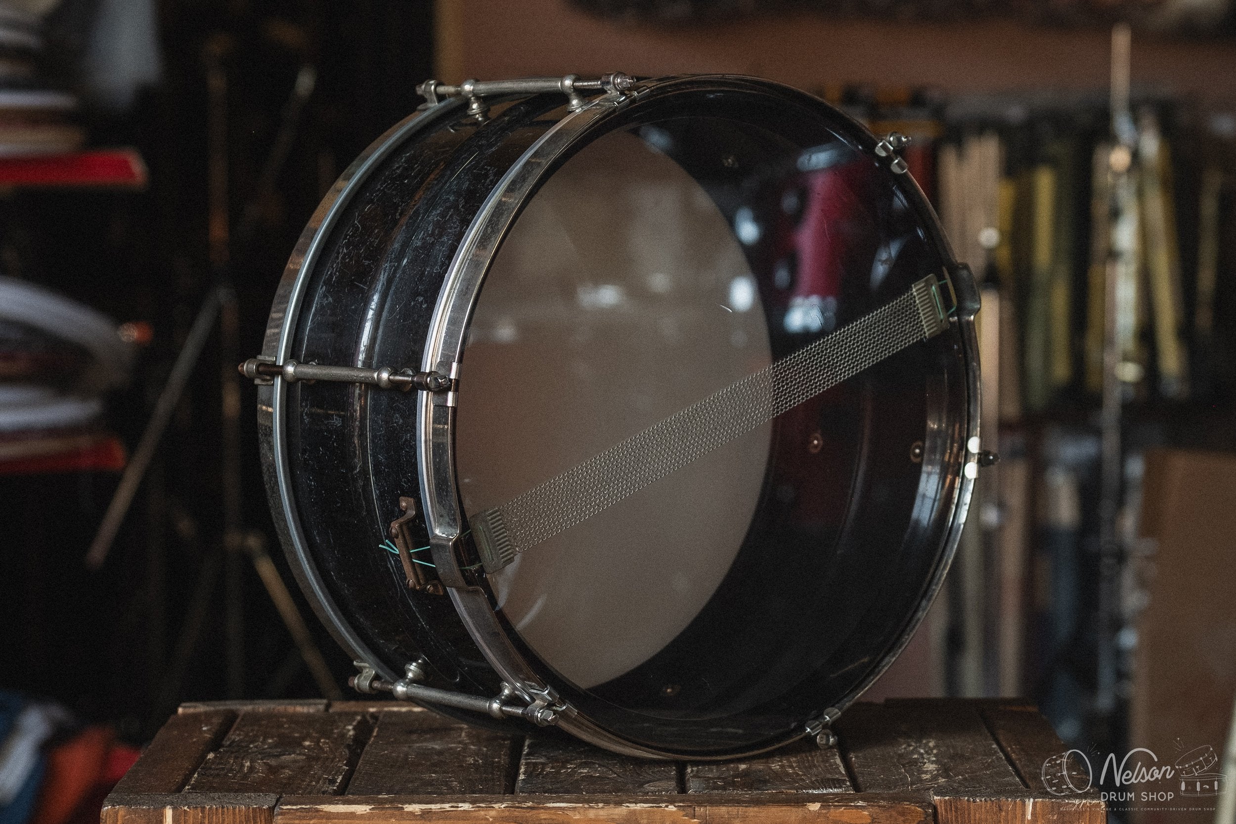 1920s Leedy 'Reliance' 2pc Brass in Black Plating - 6.5x14