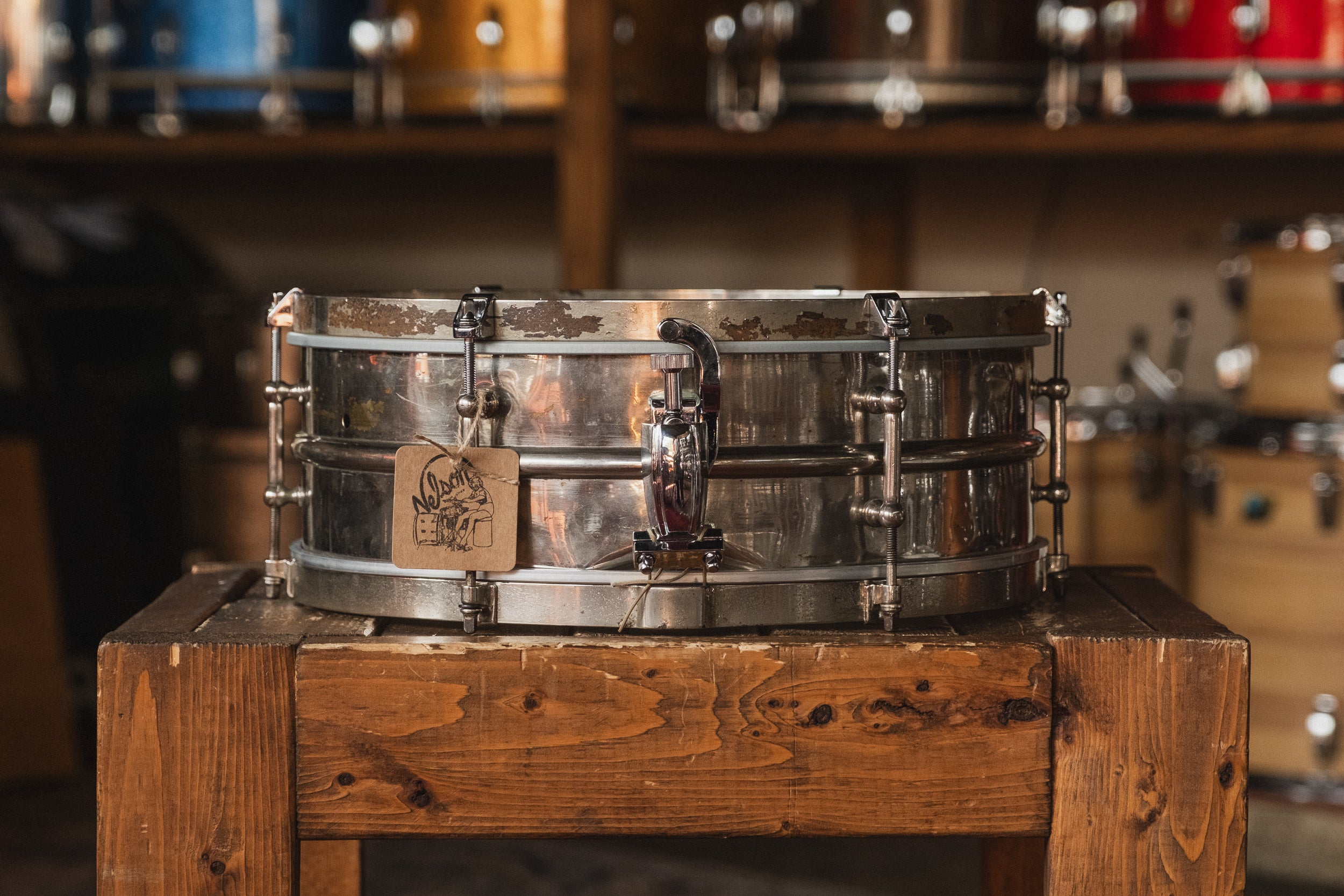 Late 1920s/1930s Ludwig 'All Around' 6-Lug 2pc Nickel Over Brass - 5x14