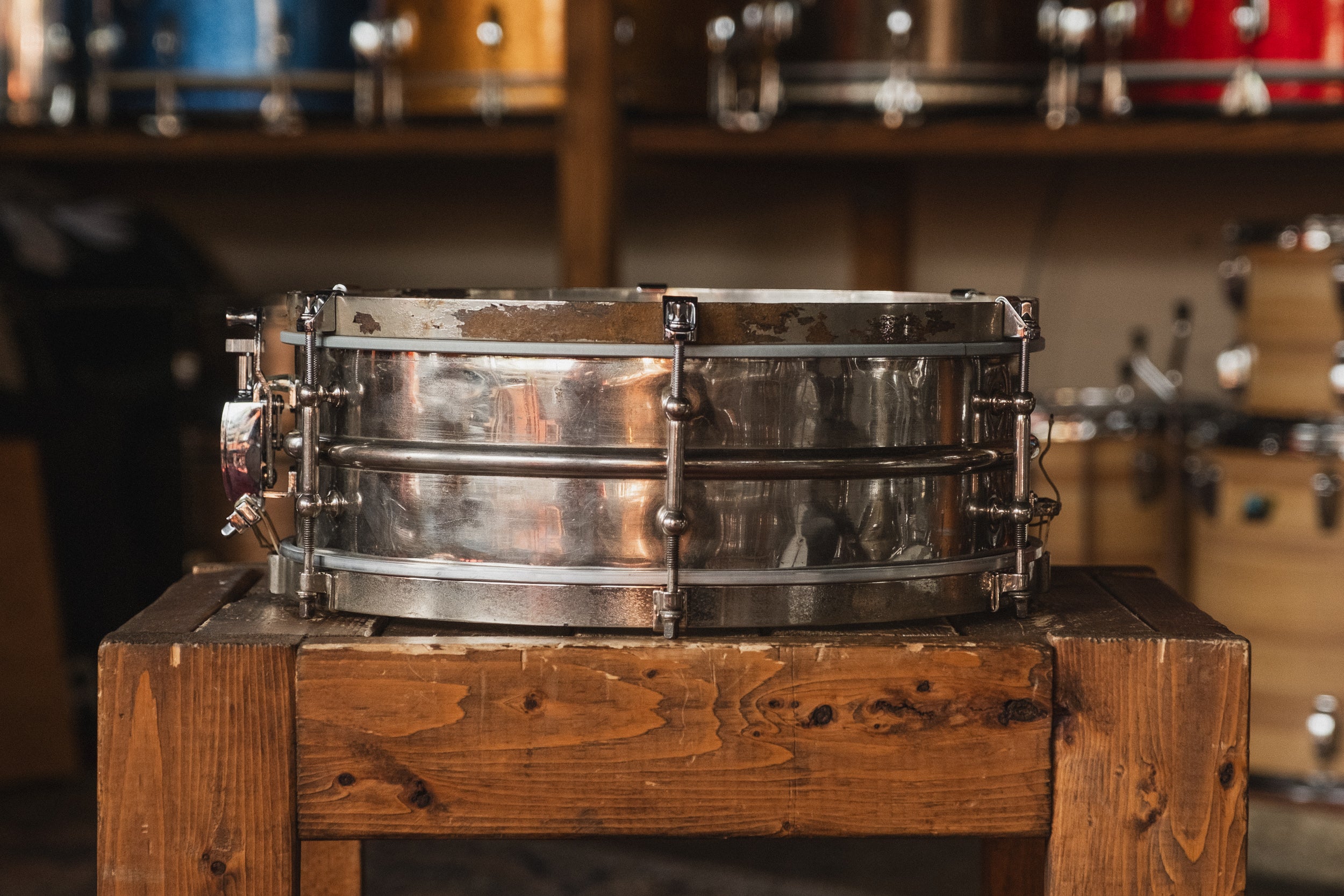 Late 1920s/1930s Ludwig 'All Around' 6-Lug 2pc Nickel Over Brass - 5x14