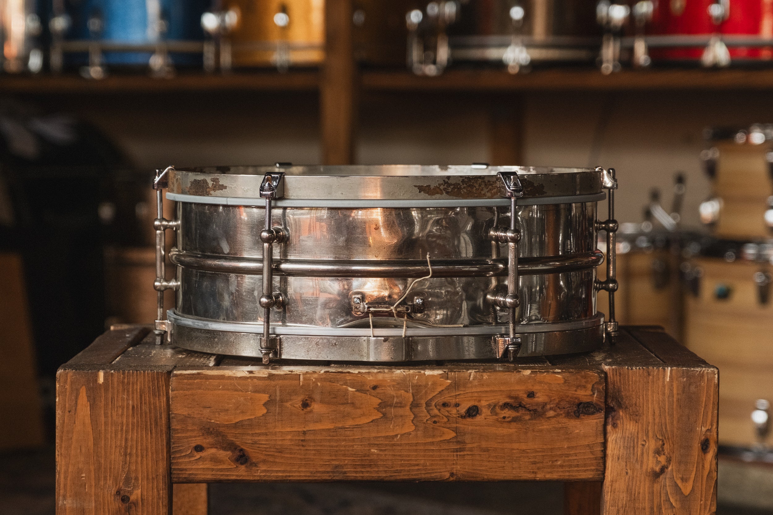 Late 1920s/1930s Ludwig 'All Around' 6-Lug 2pc Nickel Over Brass - 5x14