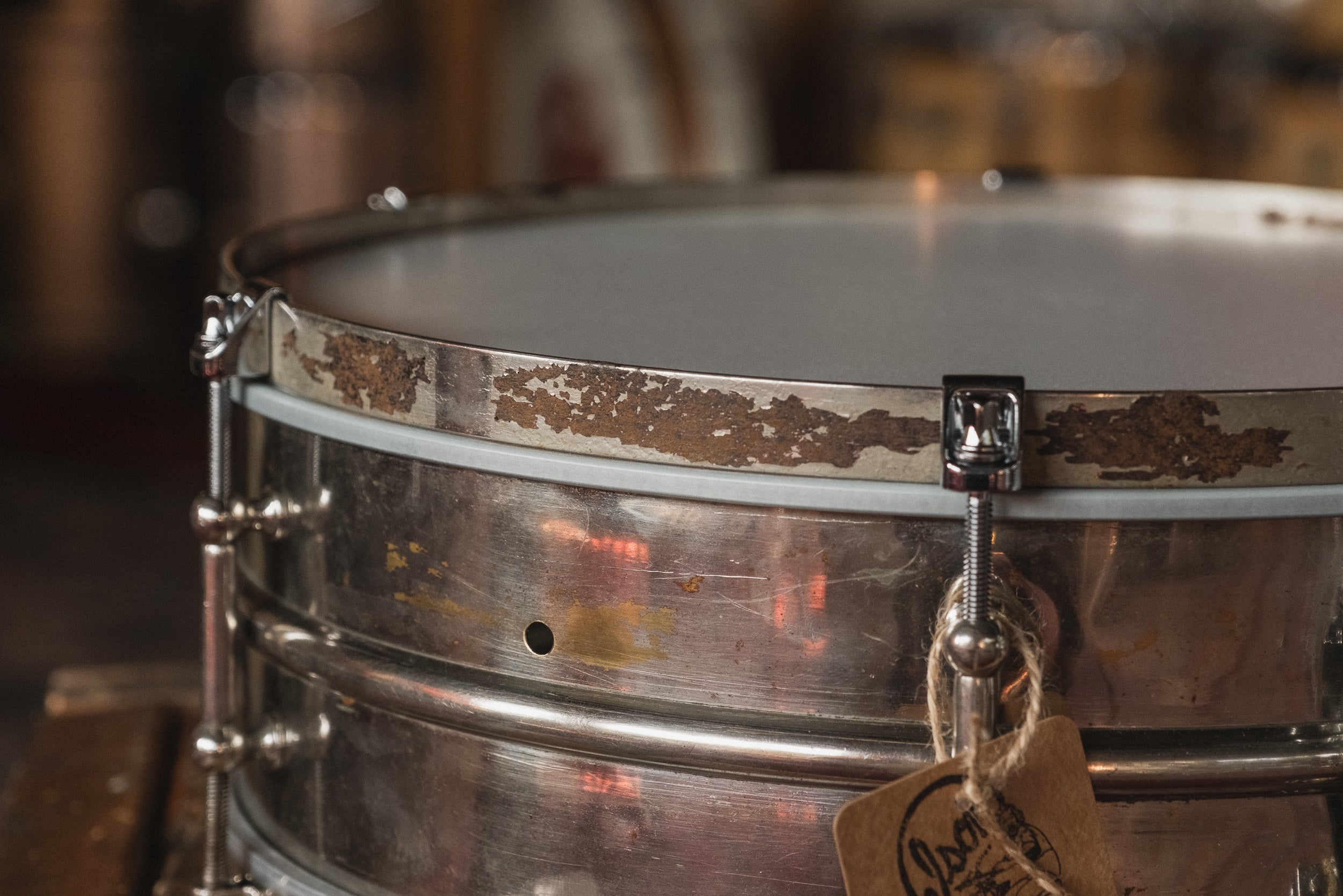 Late 1920s/1930s Ludwig 'All Around' 6-Lug 2pc Nickel Over Brass - 5x14