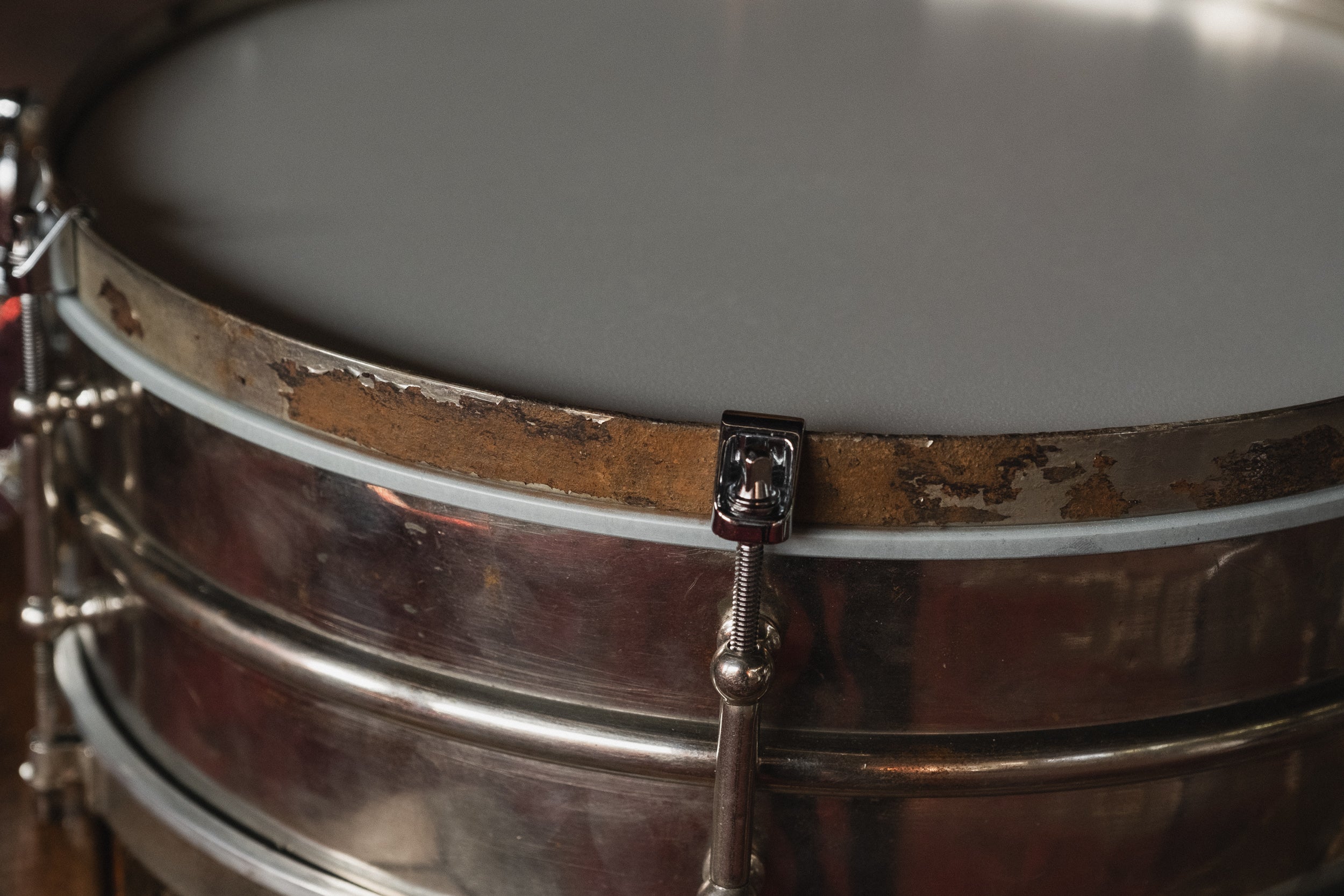 Late 1920s/1930s Ludwig 'All Around' 6-Lug 2pc Nickel Over Brass - 5x14