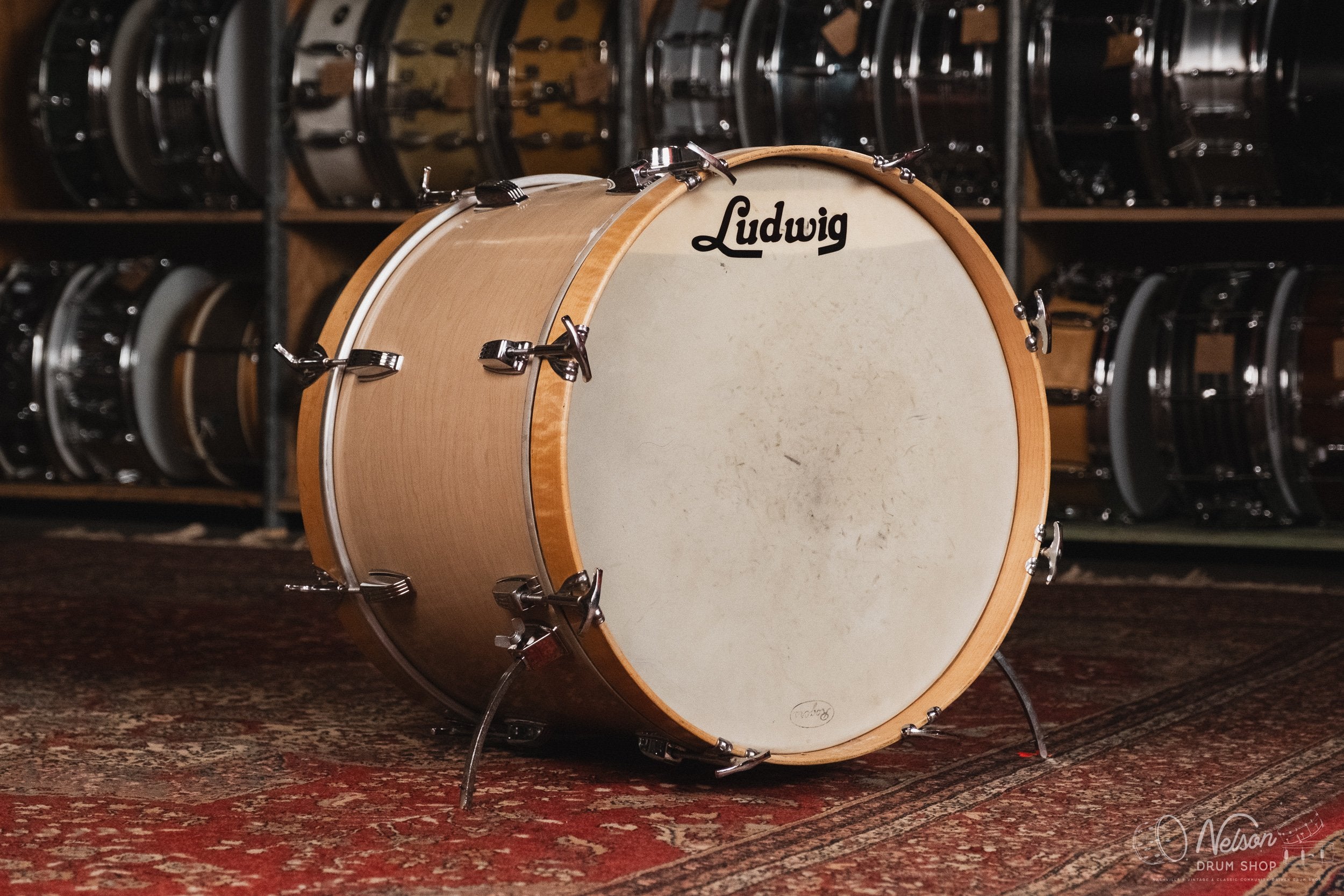 1970's Ludwig 'Downbeat' 3 ply in Maple Cortex - 14x20, 8x12, 14x14