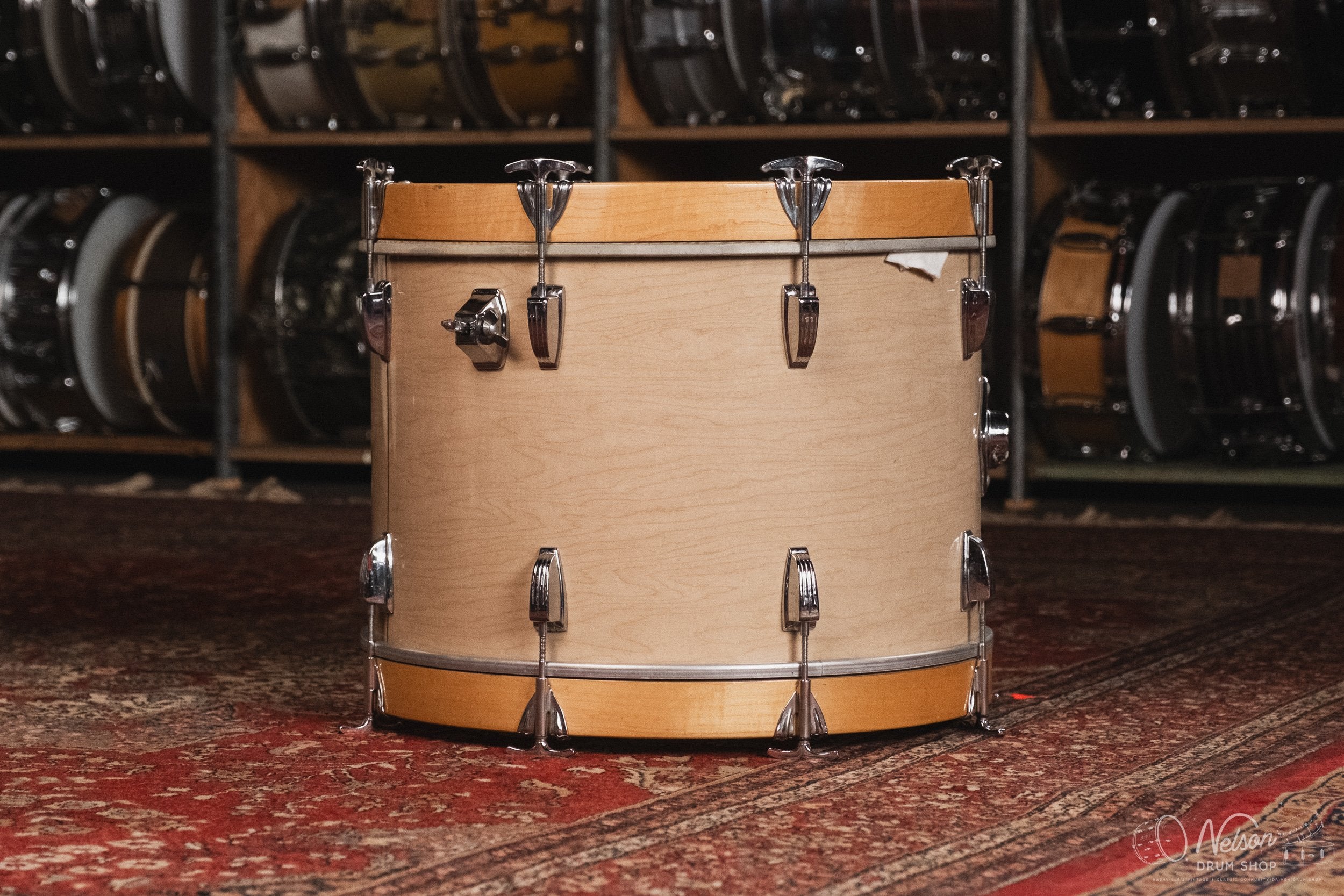 1970's Ludwig 'Downbeat' 3 ply in Maple Cortex - 14x20, 8x12, 14x14