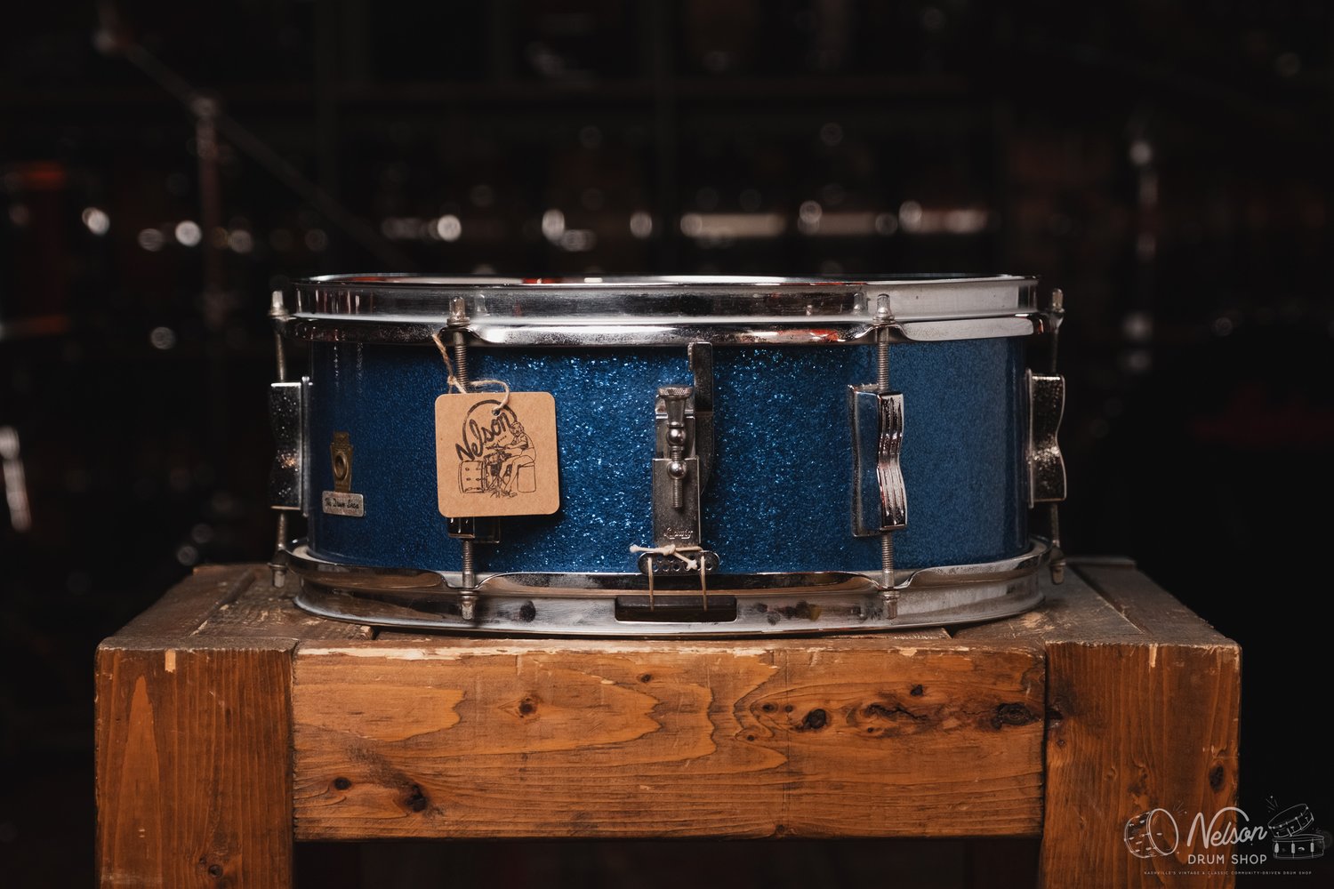 1965 Ludwig LM491 'Pioneer' in Blue Sparkle - 5.5x14