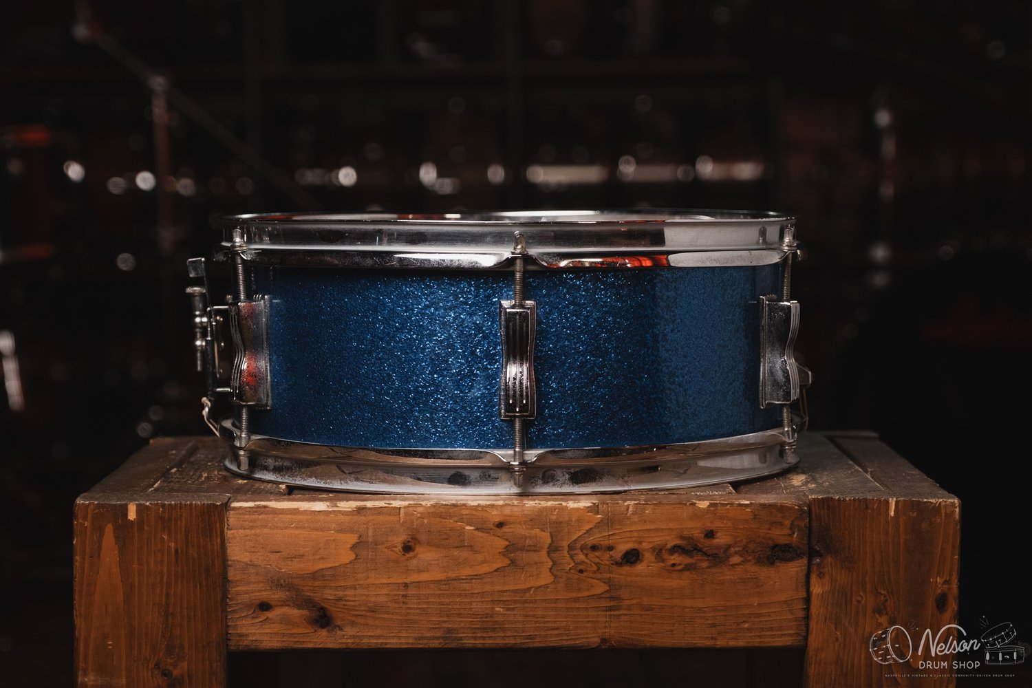 1965 Ludwig LM491 'Pioneer' in Blue Sparkle - 5.5x14