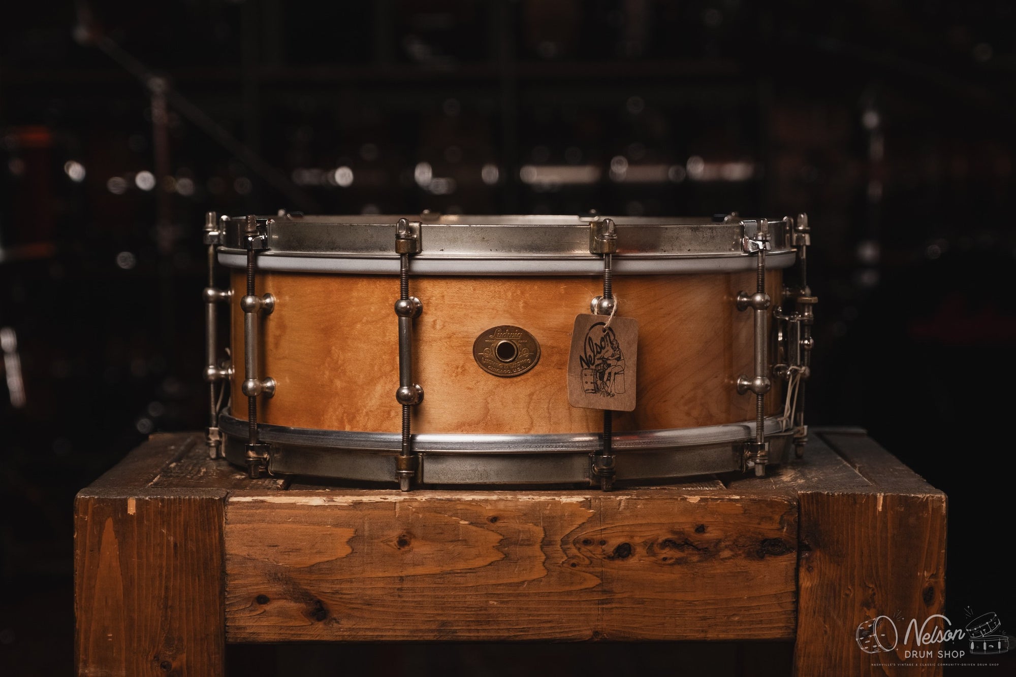 Early 1930s Ludwig 'Standard Model' Solid Ply Maple Refinished - 5x14