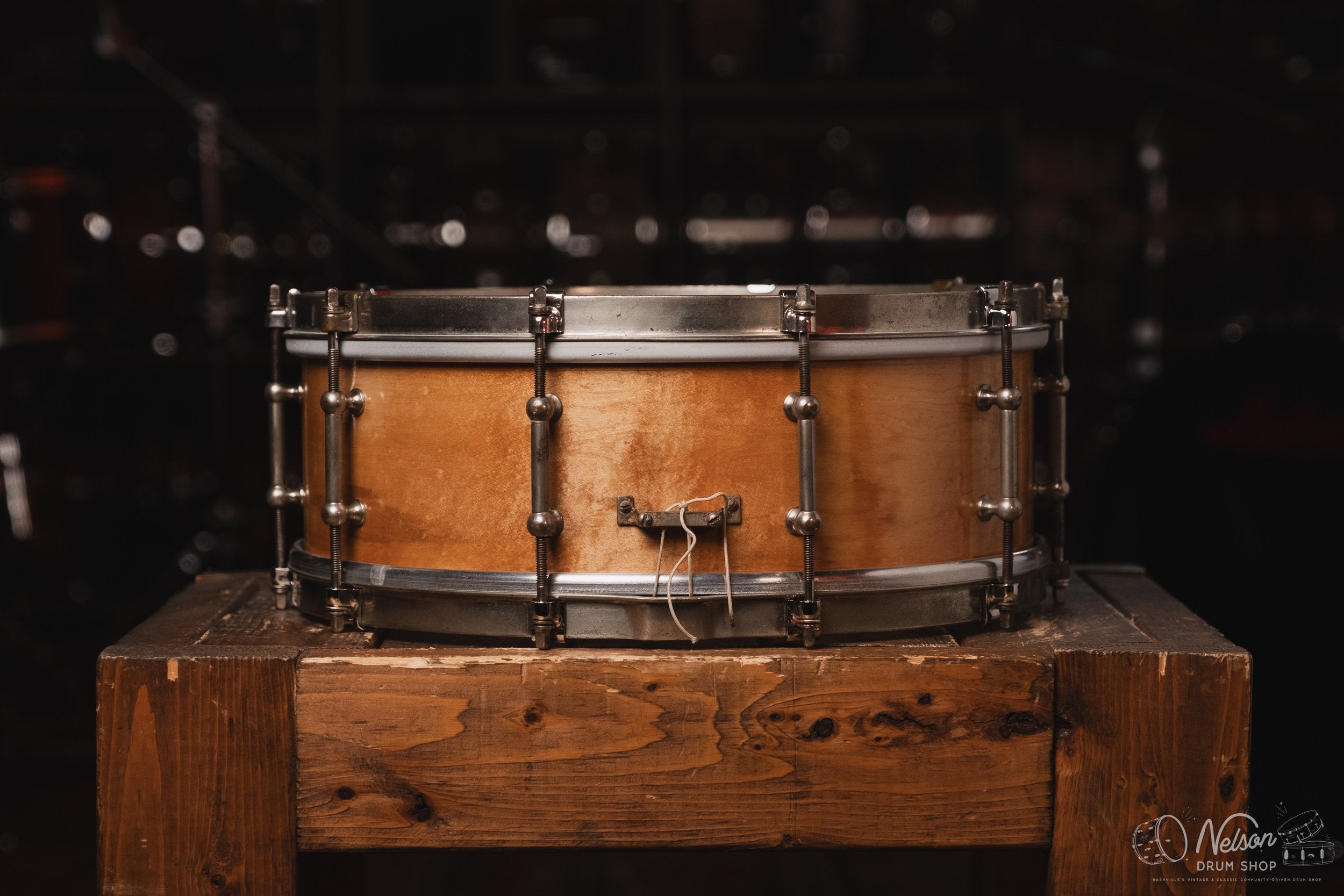 Early 1930s Ludwig 'Standard Model' Solid Ply Maple Refinished - 5x14