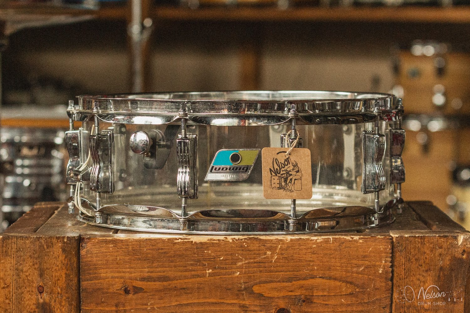 1970s Ludwig Vistalite in Clear - 5x14