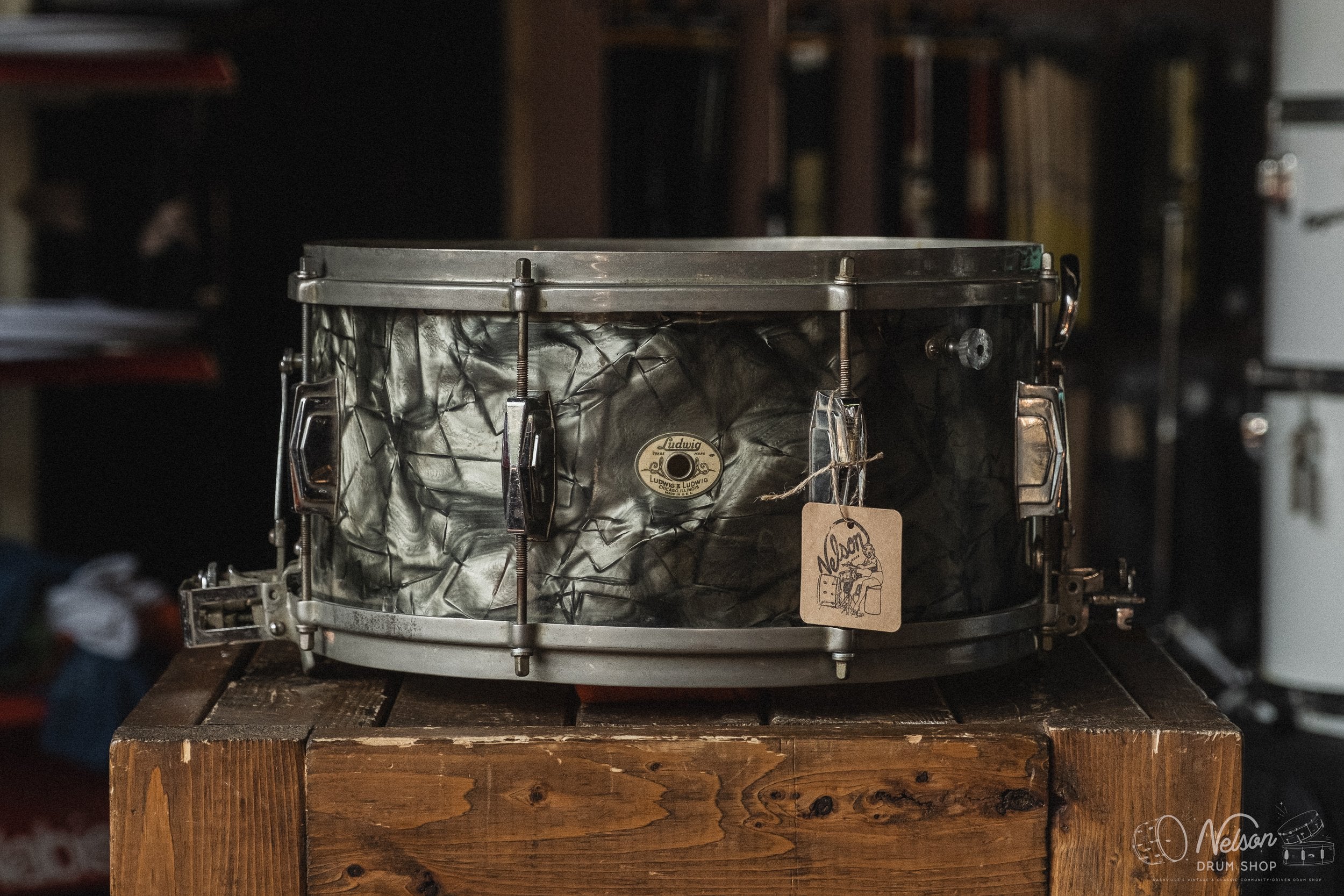 Apr 1940 Ludwig & Ludwig 'Super-Ludwig' in Black Diamond Pearl - 6.5x14