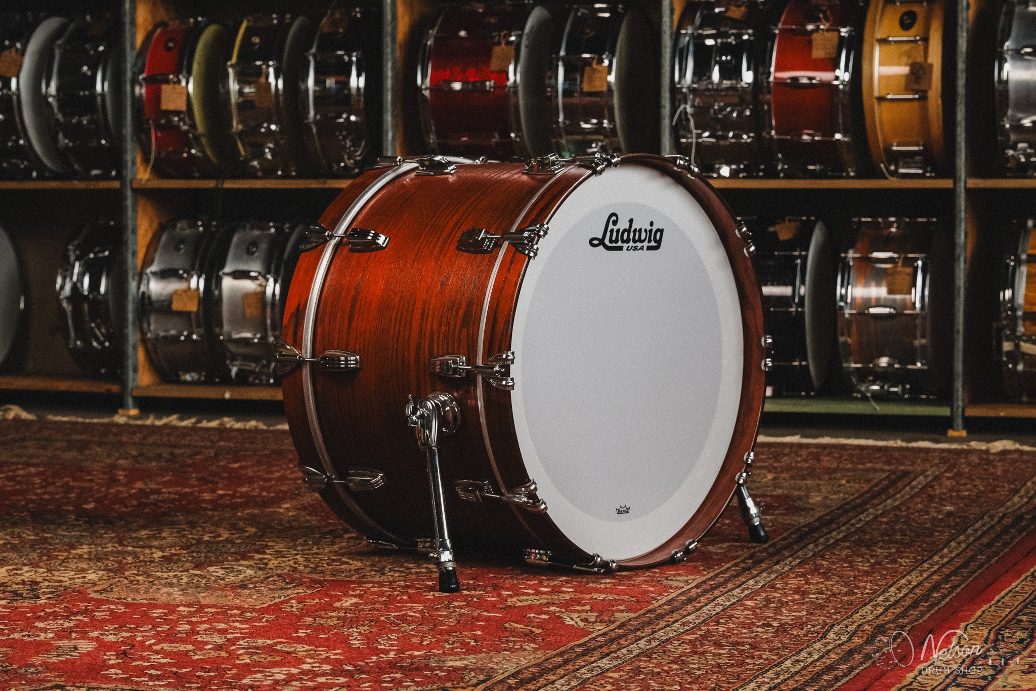 Ludwig Classic Oak 'Fab 4' in Tennessee Whiskey - 14x22, 9x13, 16x16