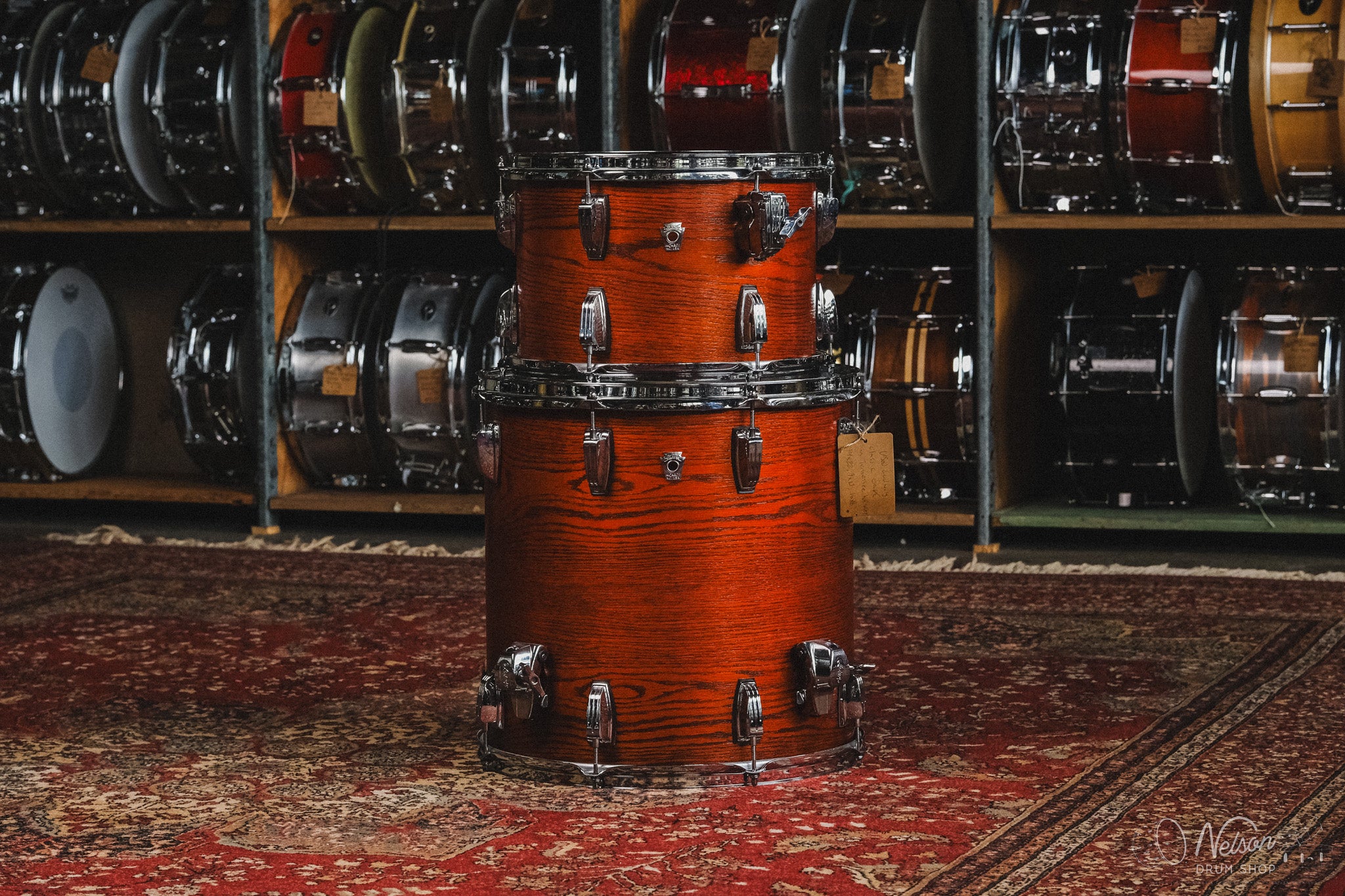 Ludwig Classic Oak 'Fab 4' in Tennessee Whiskey - 14x22, 9x13, 16x16