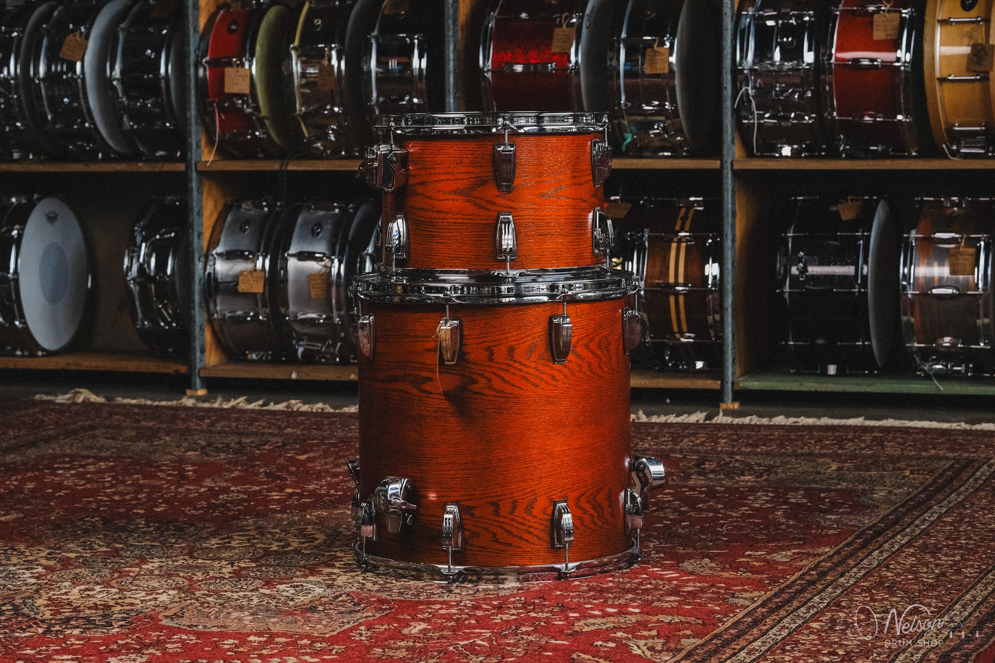 Ludwig Classic Oak 'Fab 4' in Tennessee Whiskey - 14x22, 9x13, 16x16