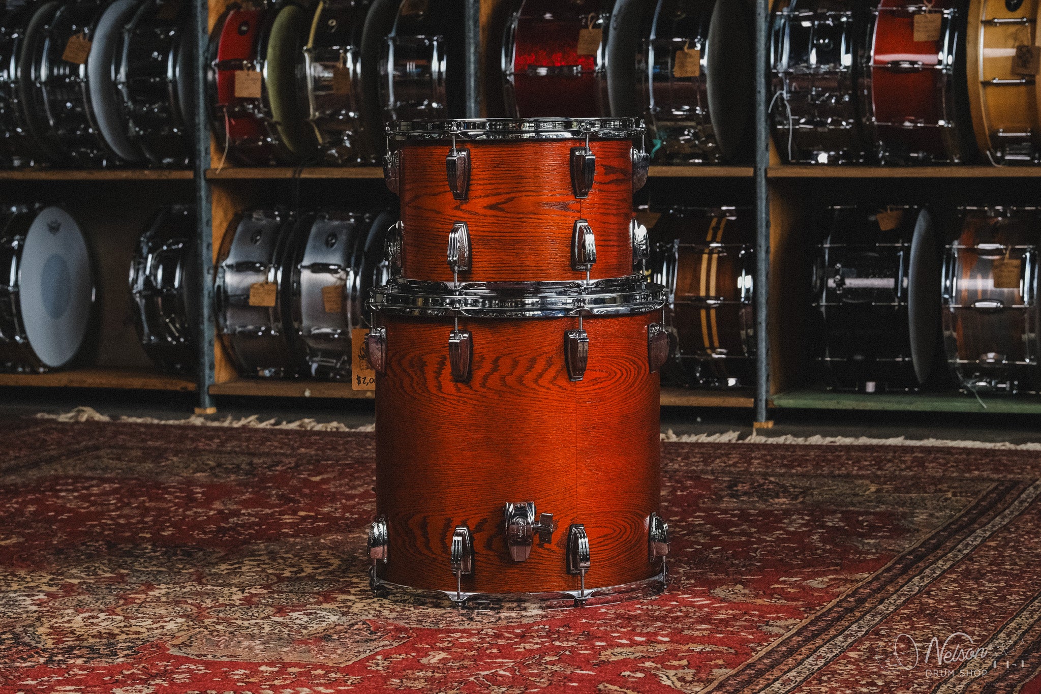 Ludwig Classic Oak 'Fab 4' in Tennessee Whiskey - 14x22, 9x13, 16x16