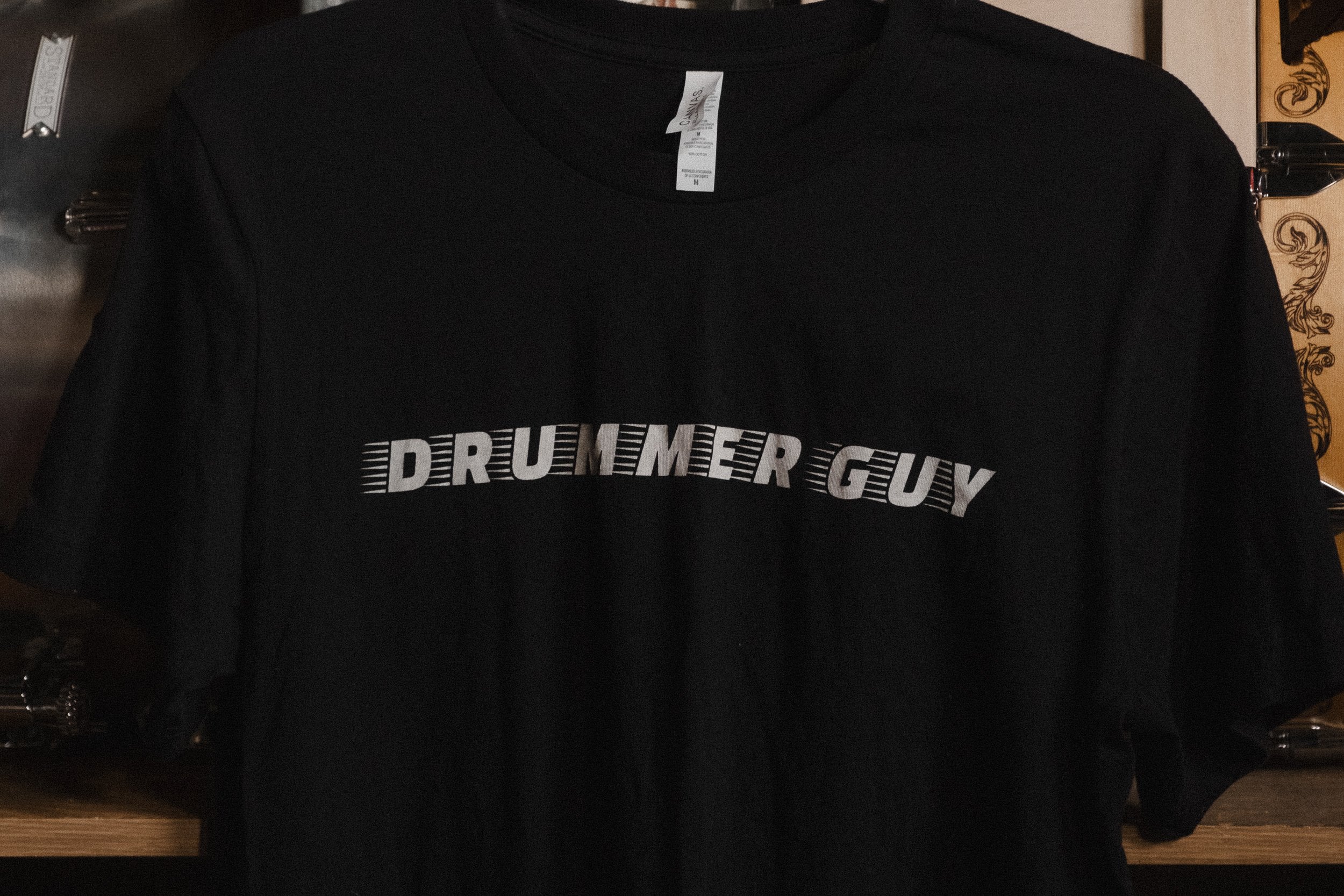 Drummer Guy Black T-Shirt