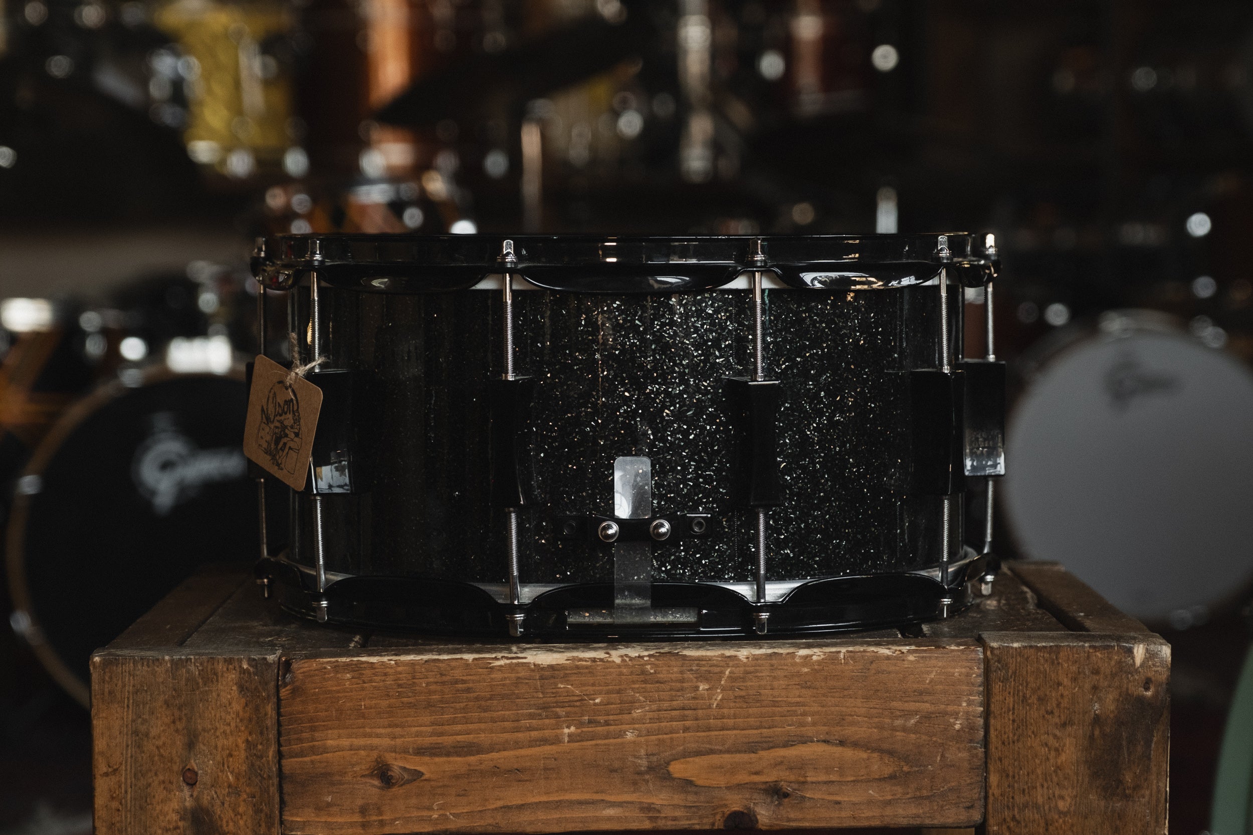 Used Pork Pie Maple in Black Glass Glitter - 7x14