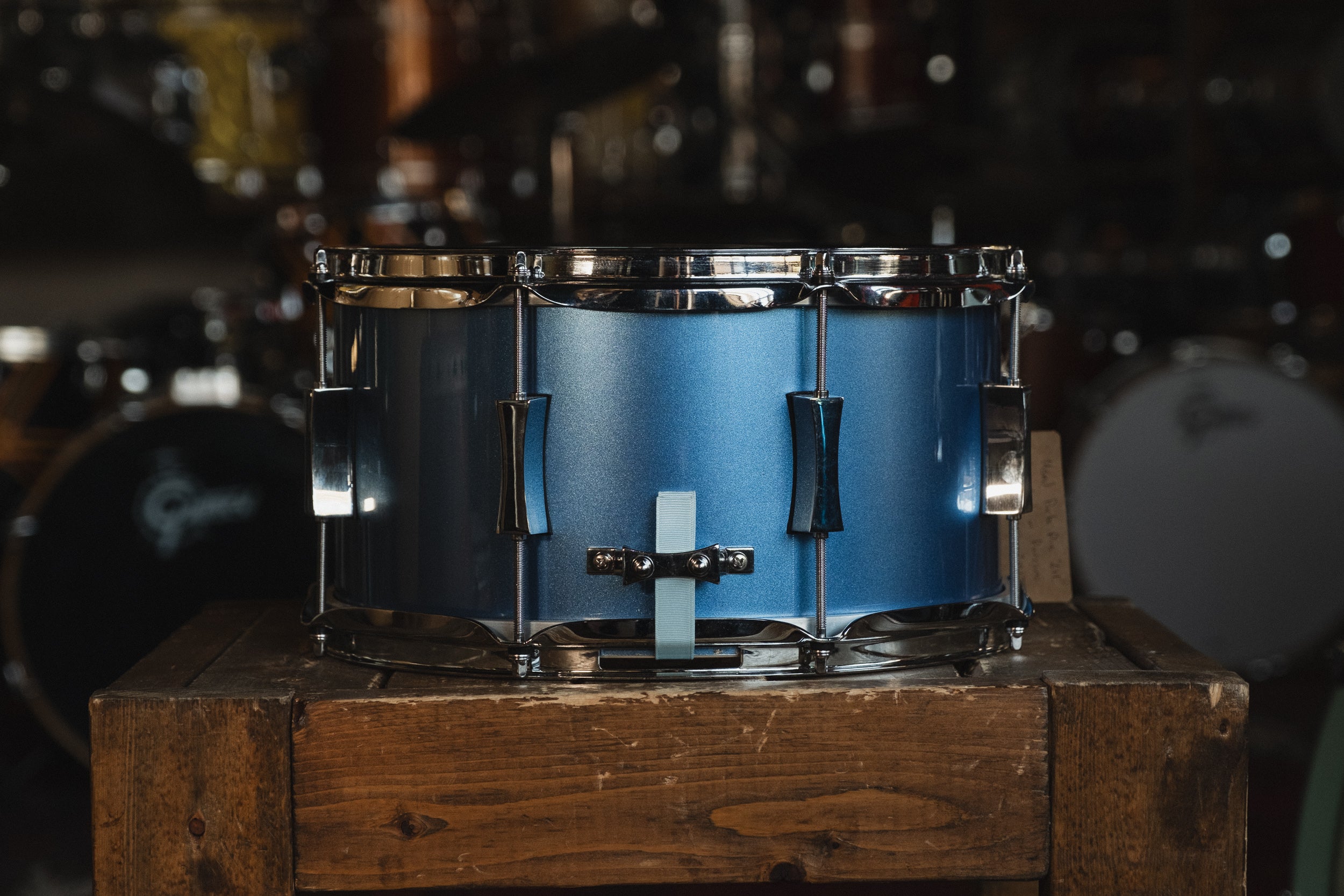 Used Pork Pie 'Lil Squealer' in Porcaro Blue Metallic Lacquer - 7x13