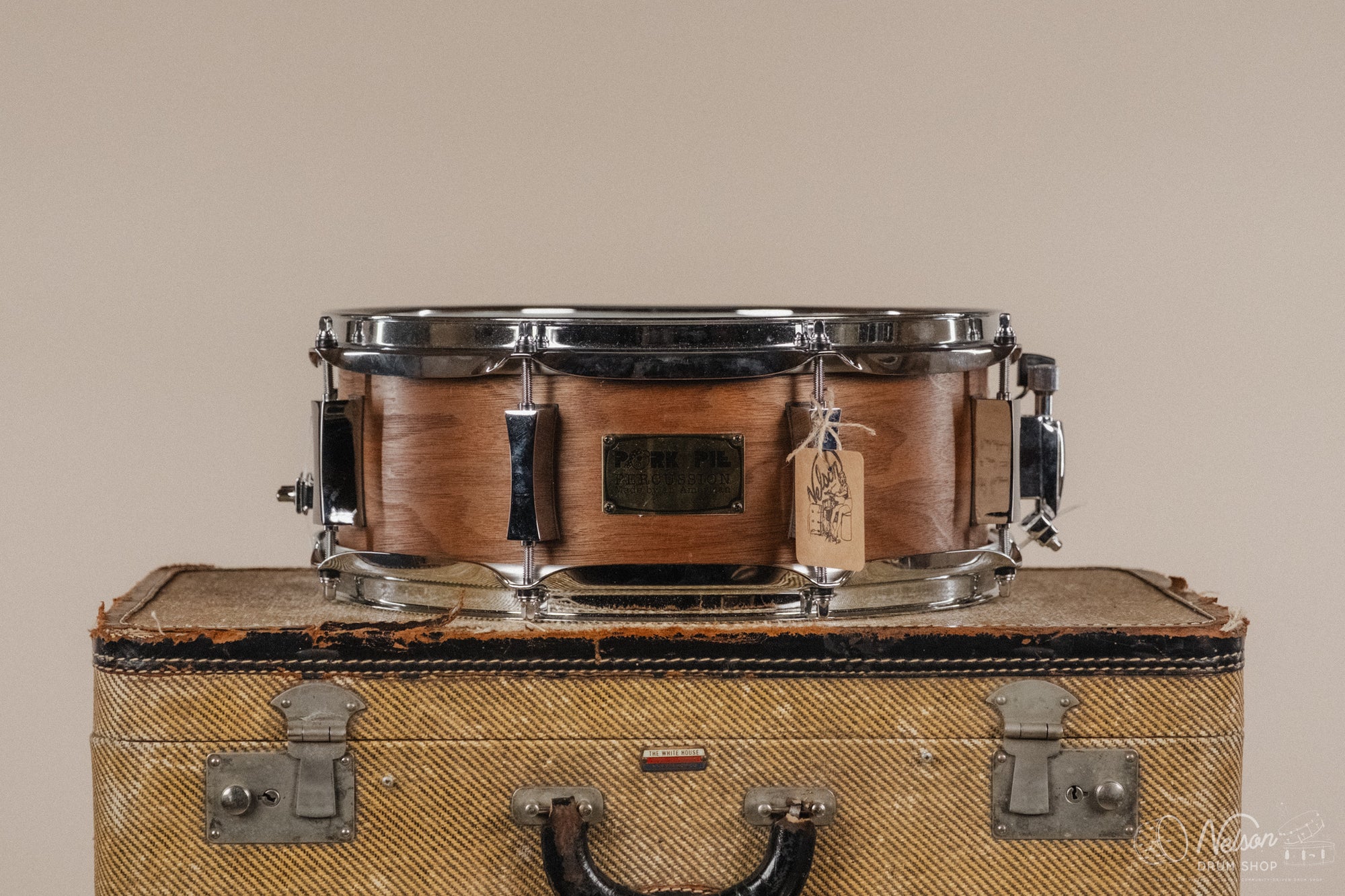 Used Pork Pie Walnut snare in Natural Oil - 5x13