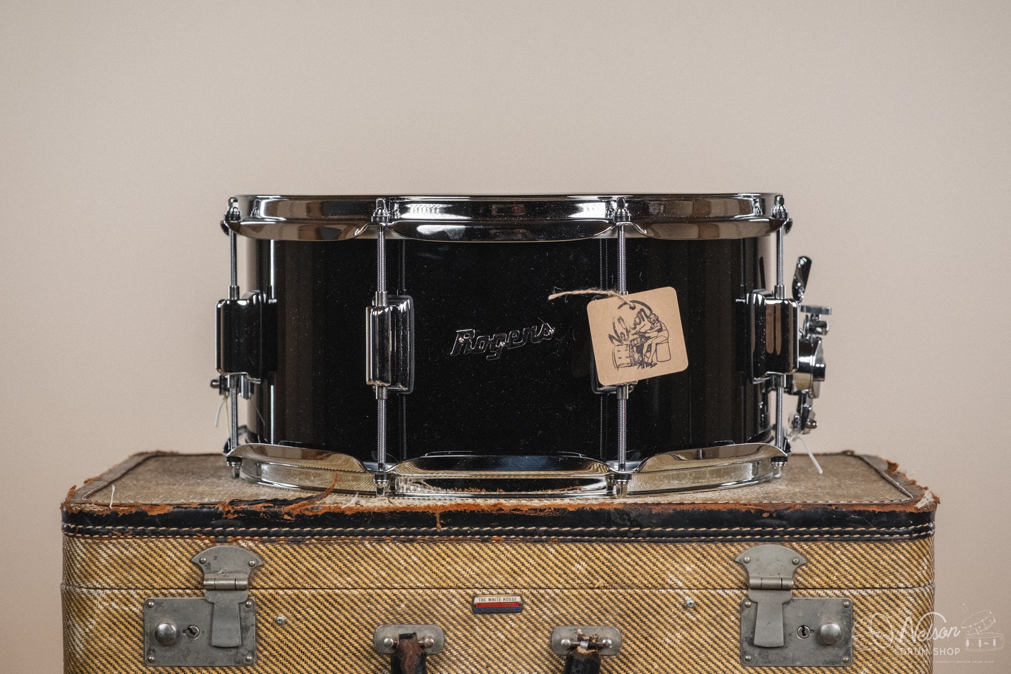 Rogers 'Powertone' in Piano Black - 6.5x14