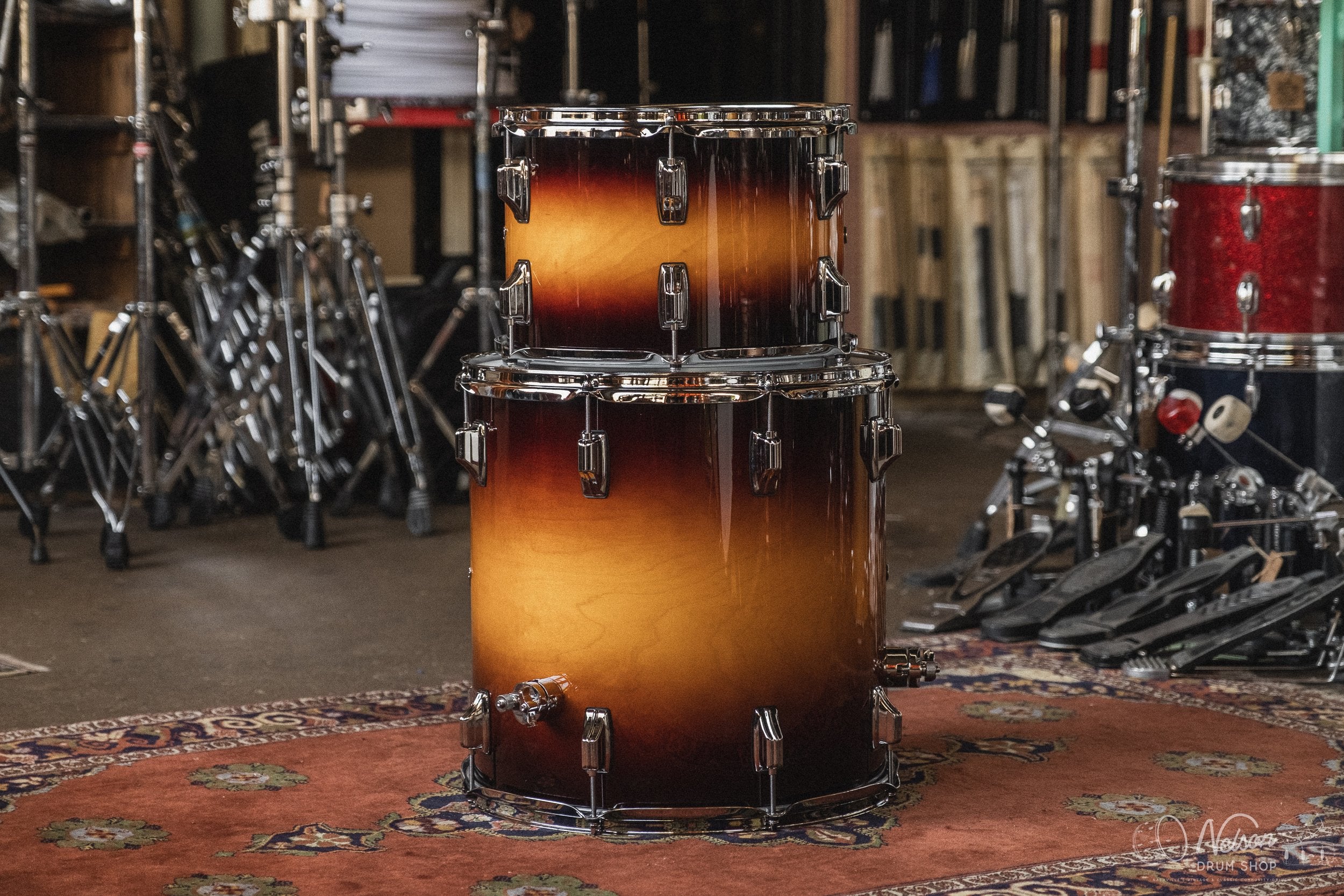 Rogers 'PowerTone' in Sunburst Lacquer - 14x22. 9x13, 16x16