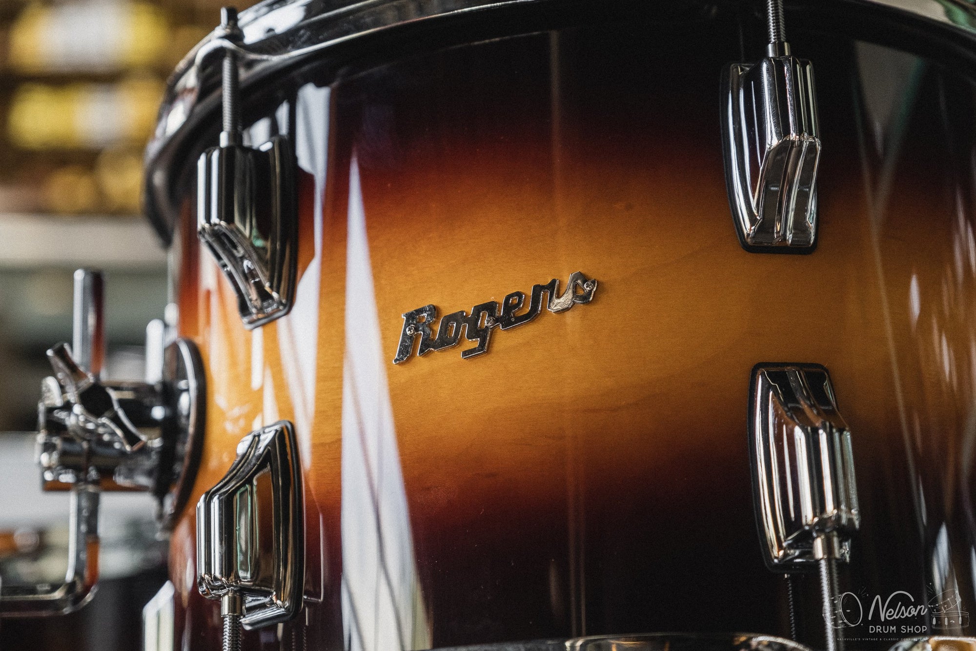 Rogers 'PowerTone' in Sunburst Lacquer - 14x22. 9x13, 16x16