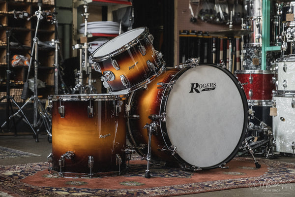 Rogers 'PowerTone' in Sunburst Lacquer - 14x22. 9x13, 16x16