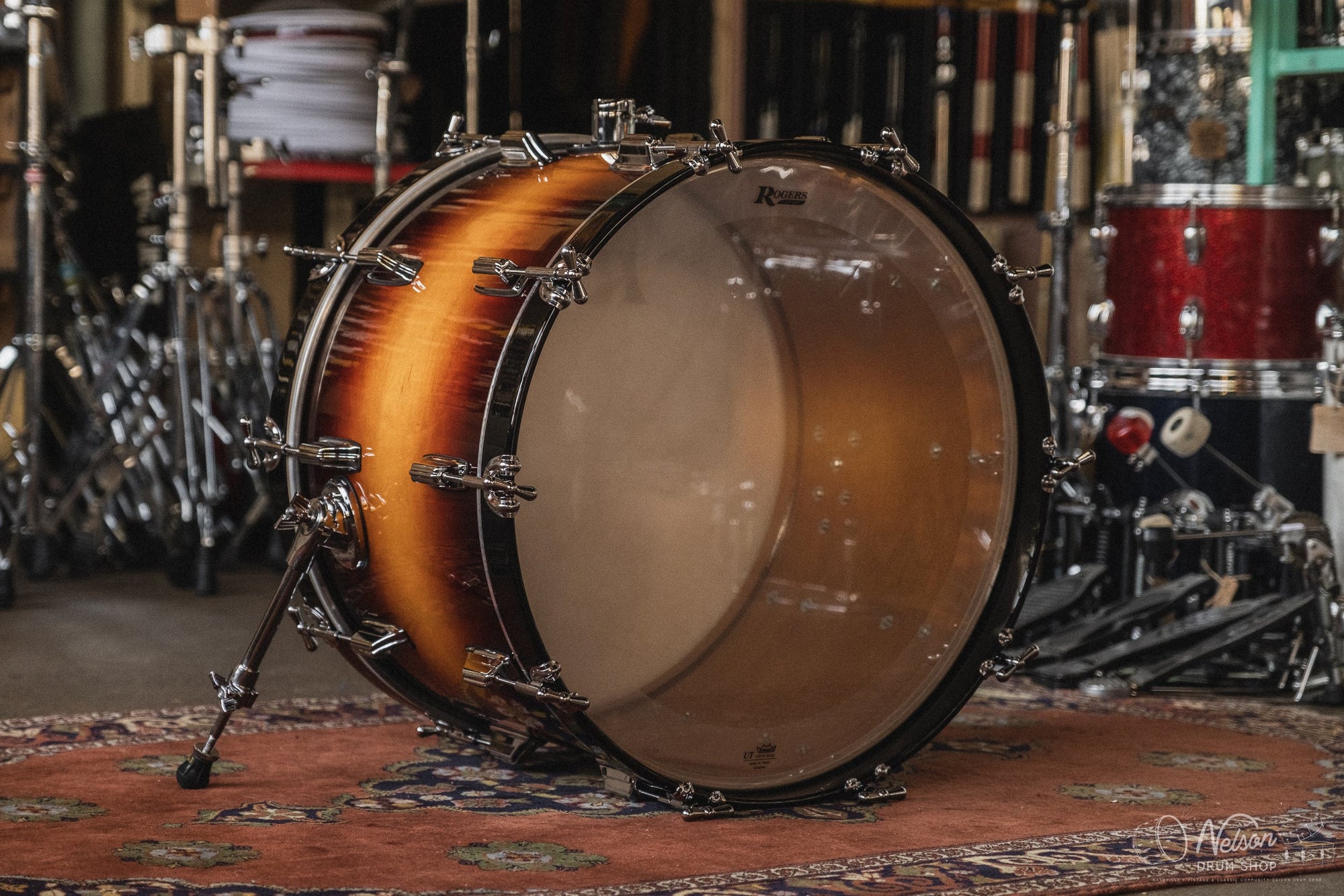 Rogers 'PowerTone' in Sunburst Lacquer - 14x22. 9x13, 16x16