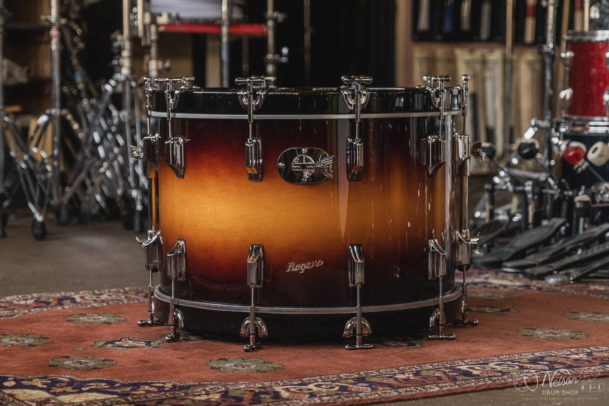 Rogers 'PowerTone' in Sunburst Lacquer - 14x22. 9x13, 16x16