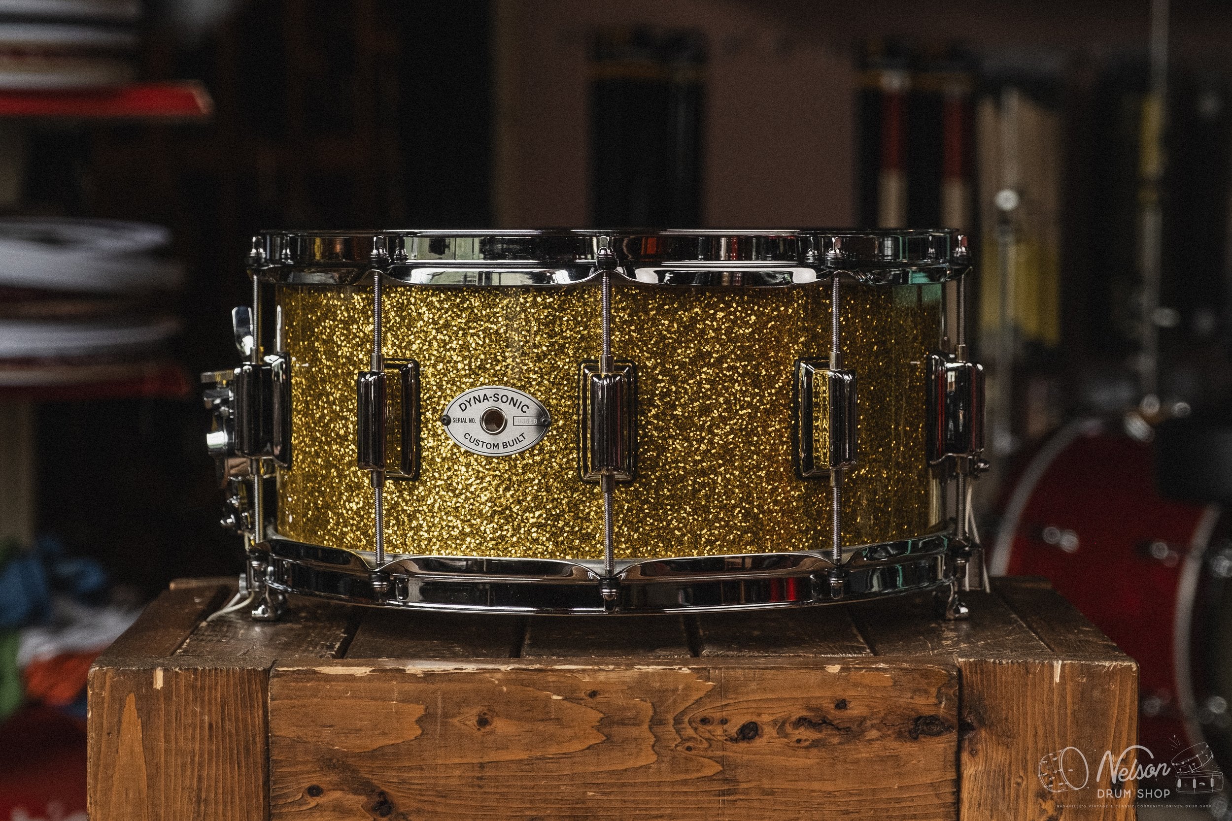 Rogers 'Dyna-Sonic' in Gold Sparkle - 6.5x14