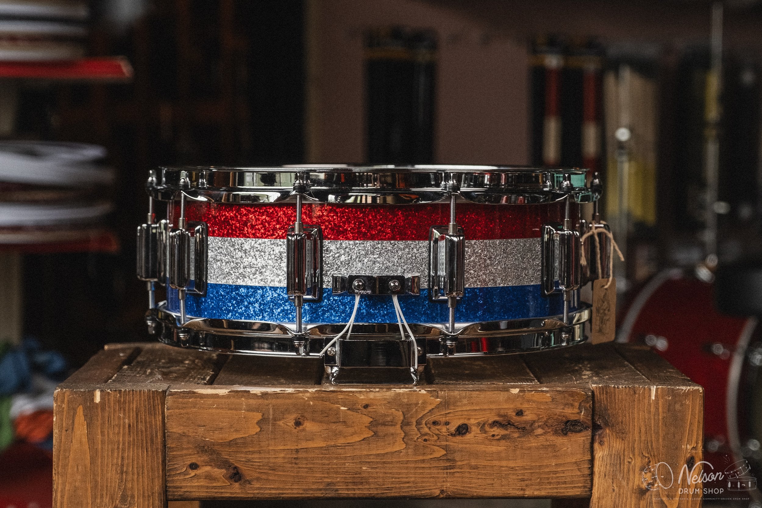 Rogers Limited Edition 'Dyna-Sonic' in Red, White & Blue Sparkle - 5x14